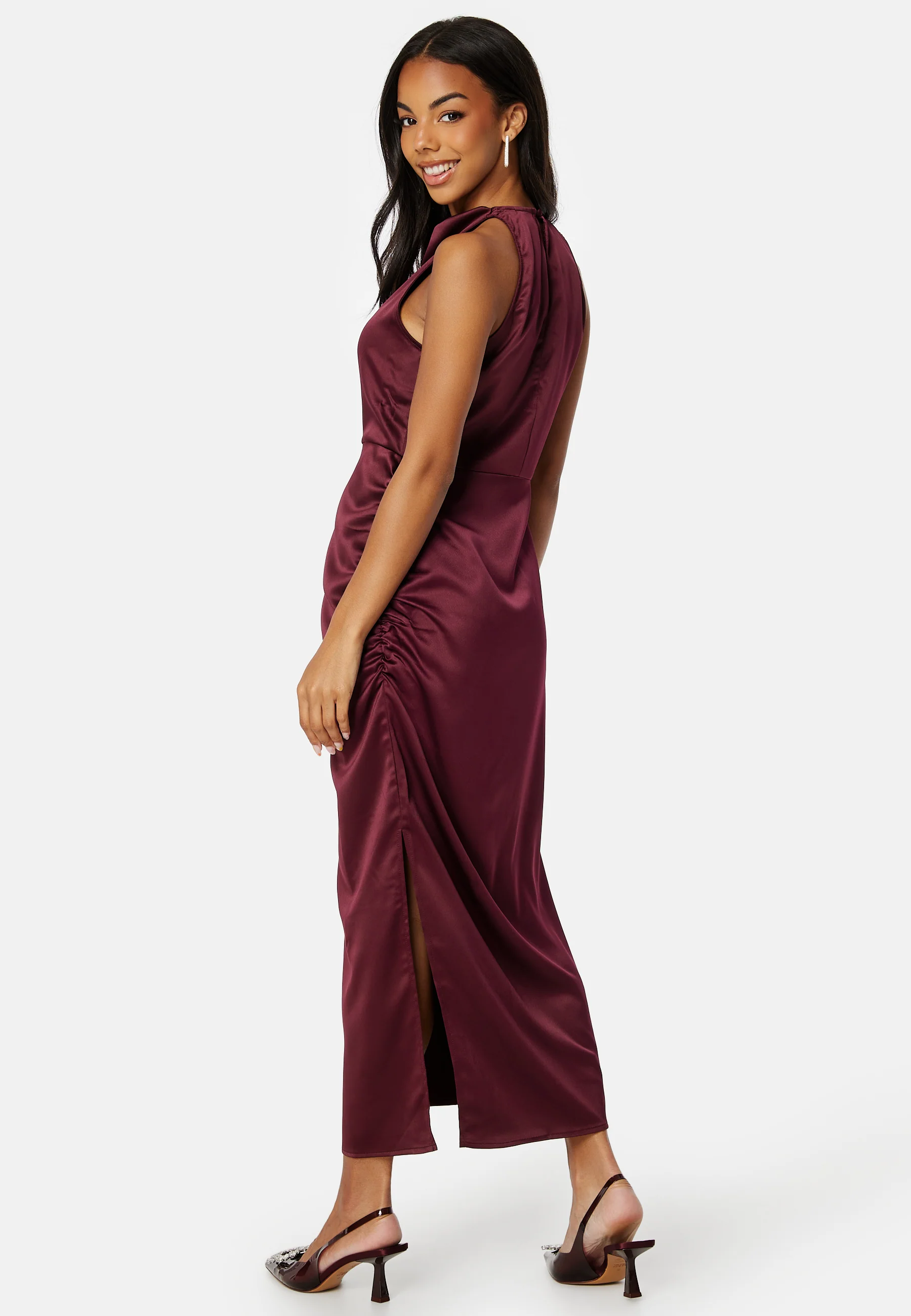 Ellie S/L Midi Wrinkle Dress - Image 2