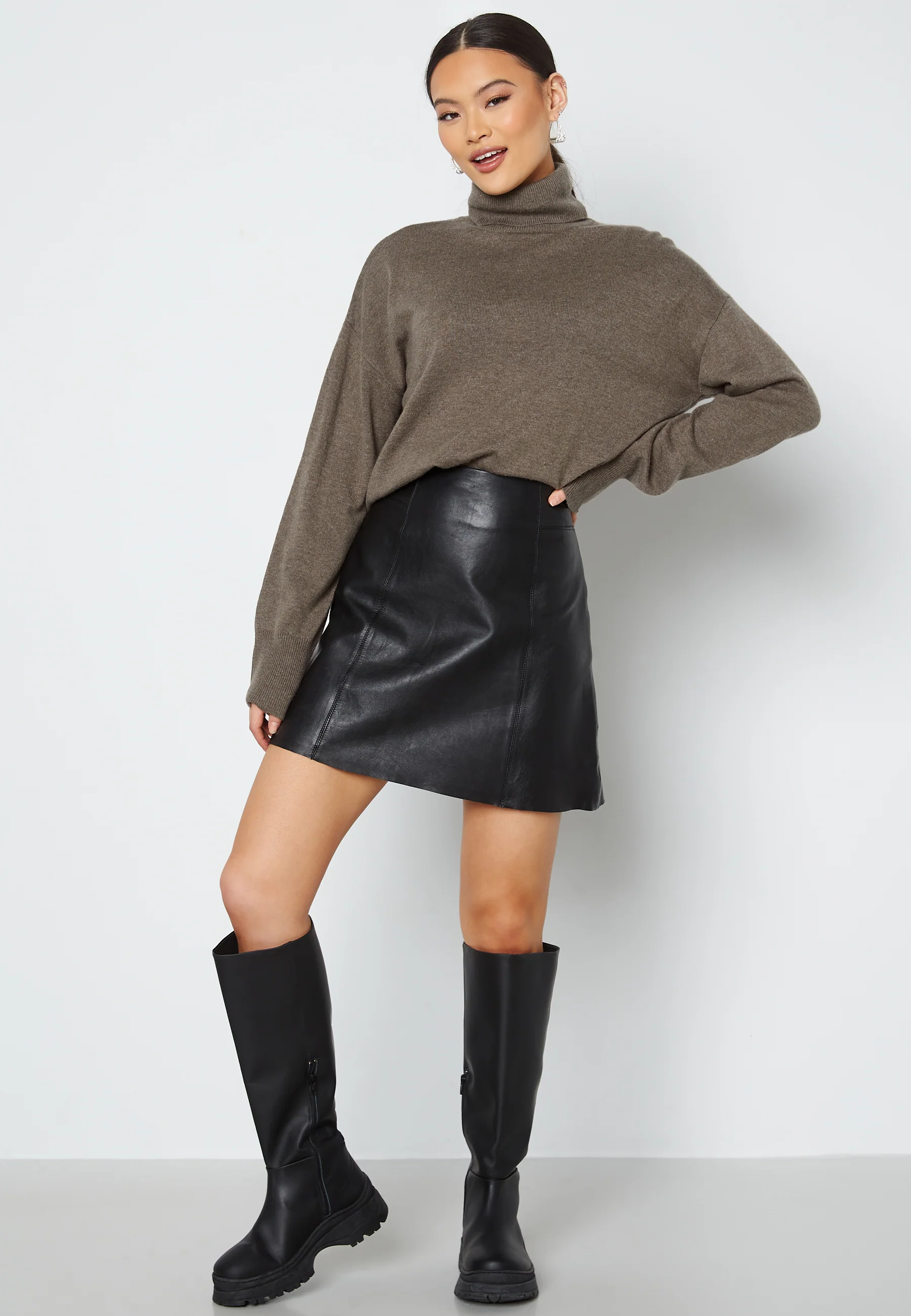 Elly LS Roll Neck Wool Knit - Image 2