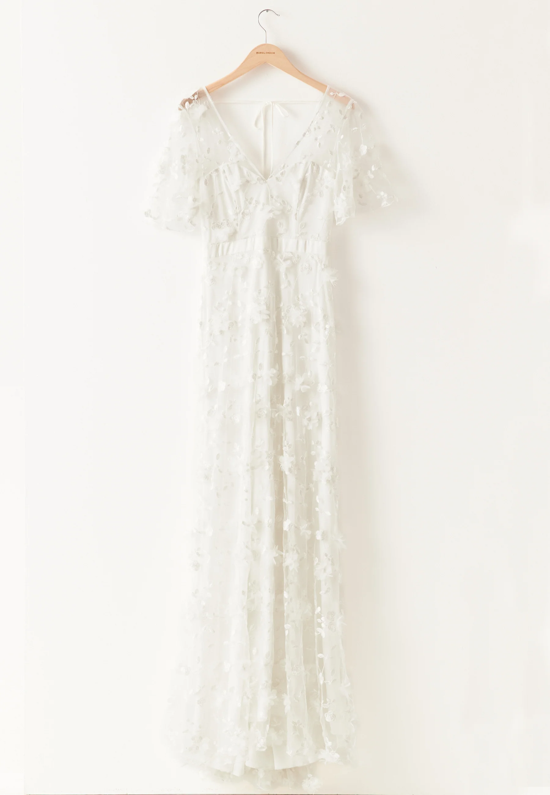 Embroidered Floral Wedding Gown - Image 5