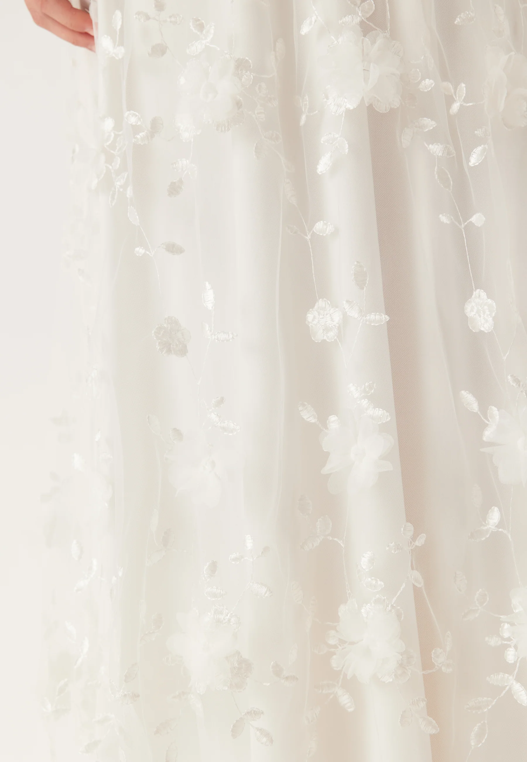 Embroidered Floral Wedding Gown - Image 5