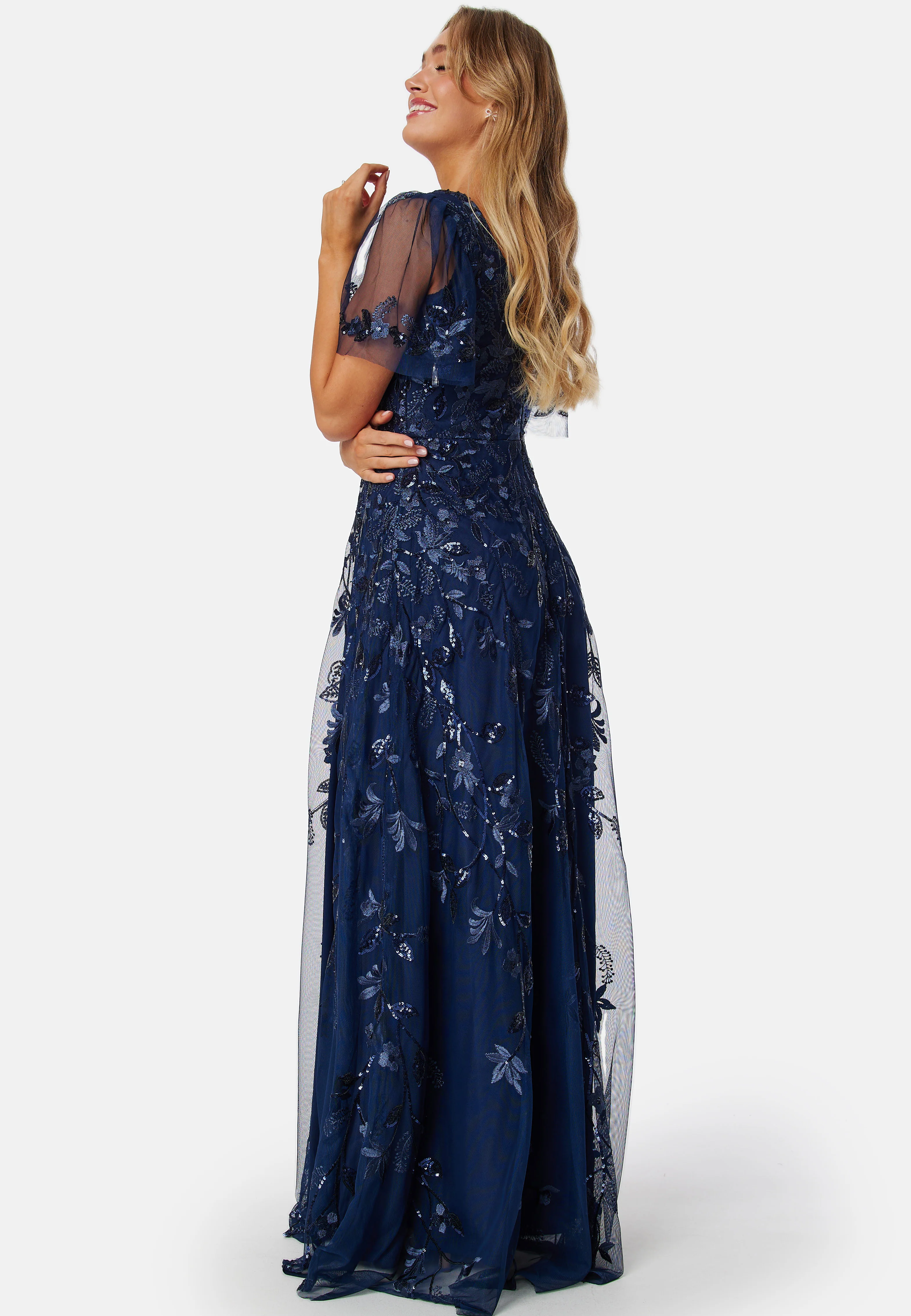 Embroidered Flutter Maxi Dress - Image 2