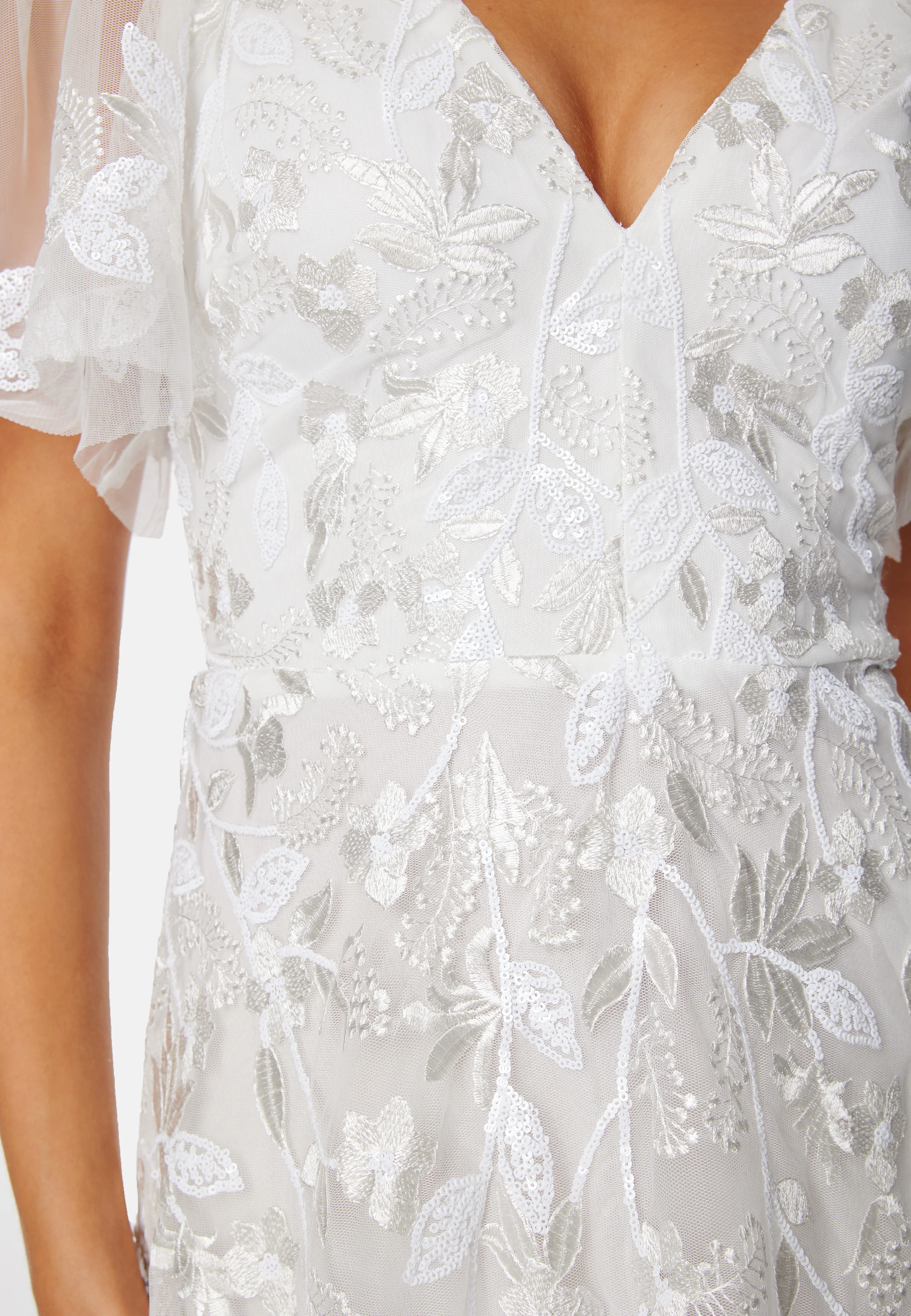 Embroidered Flutter Maxi Dress - Image 5