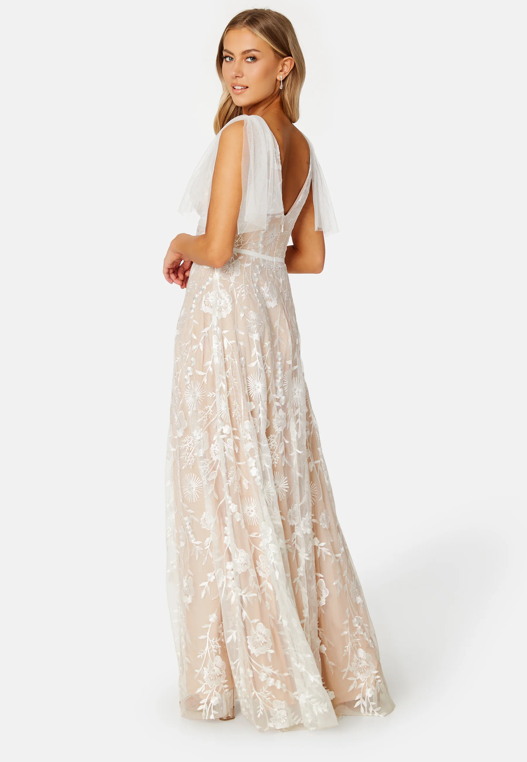 Embroidered Lace Flutter Maxi Dress - Image 2