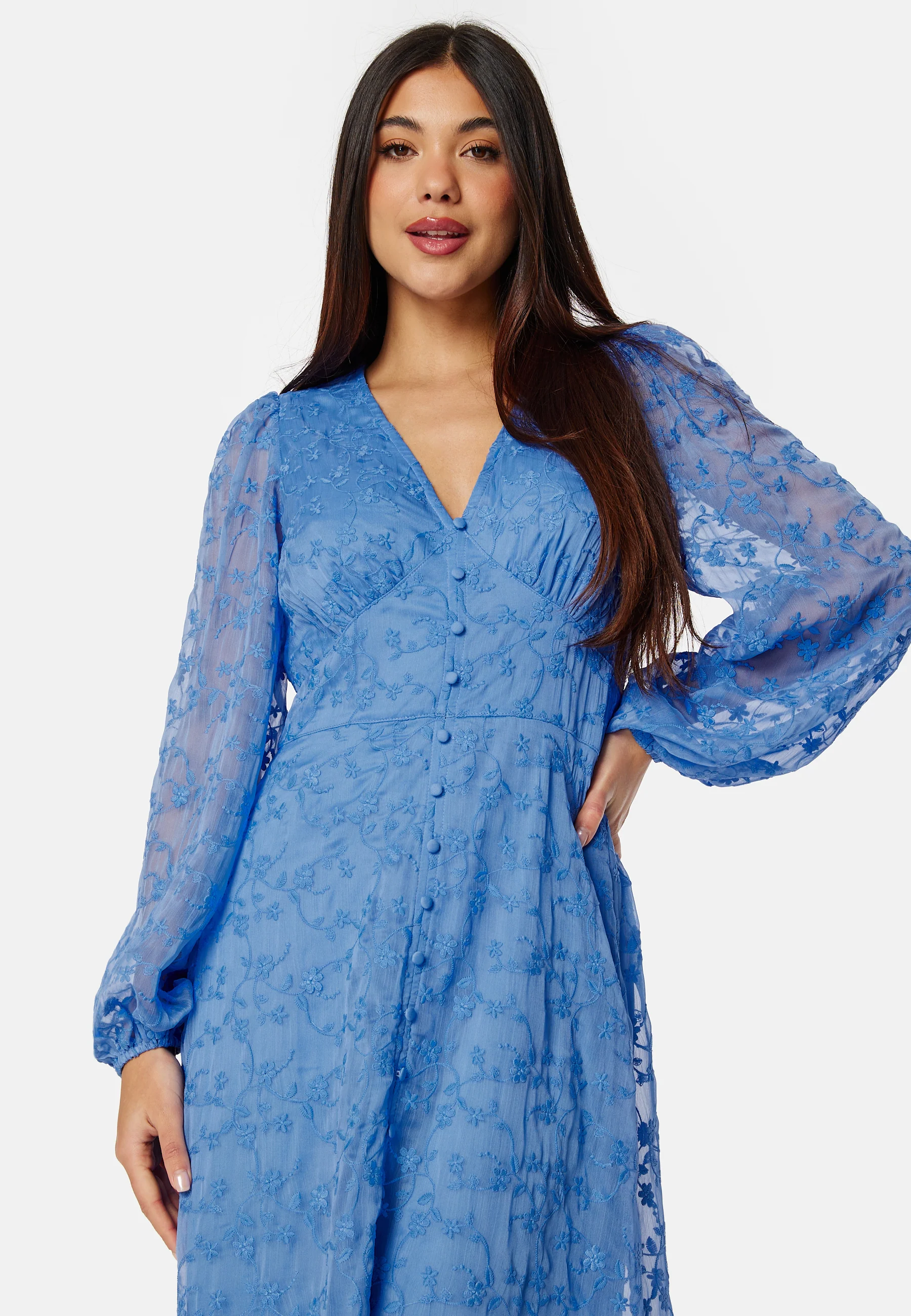 Embroidered Midi Dress - Image 3