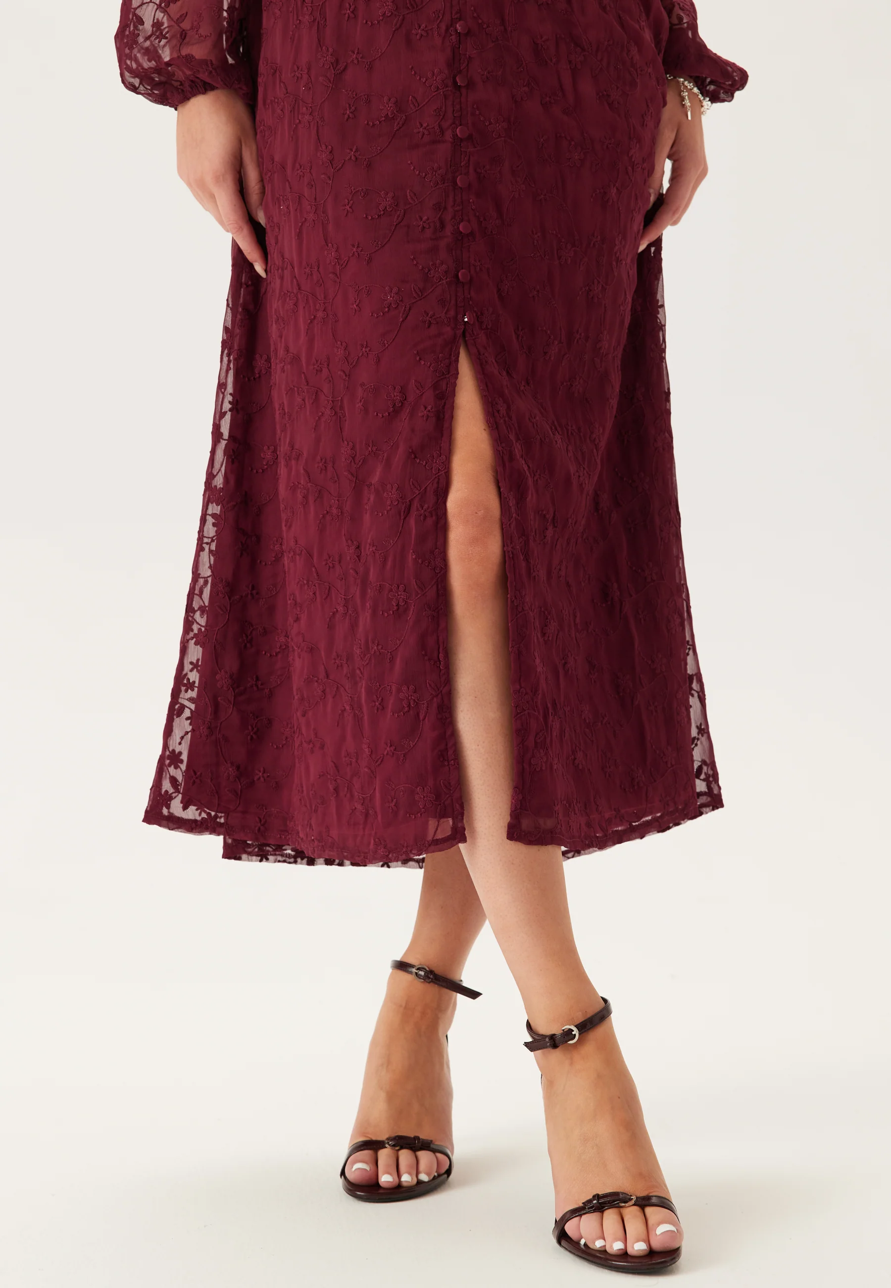 Embroidered Midi Dress - Image 5