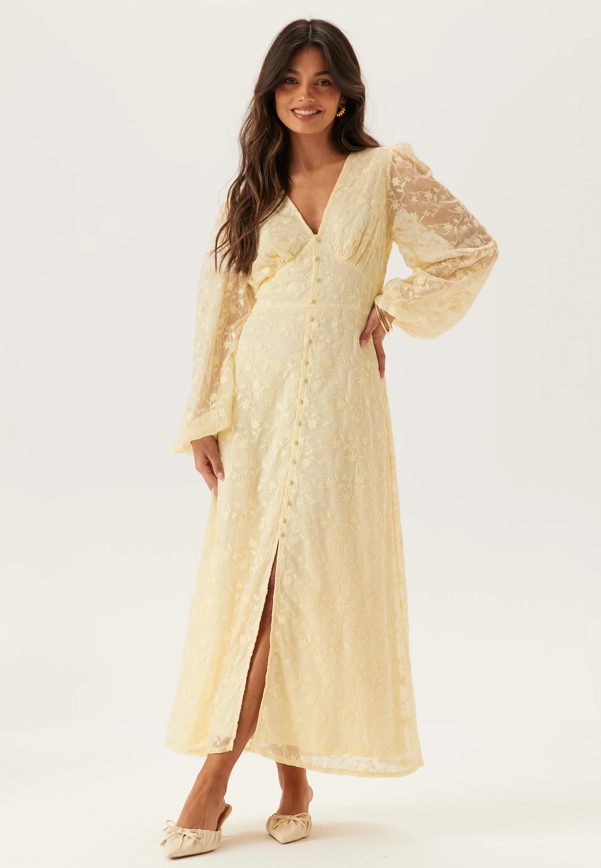 Embroidered Midi Dress - Image 3