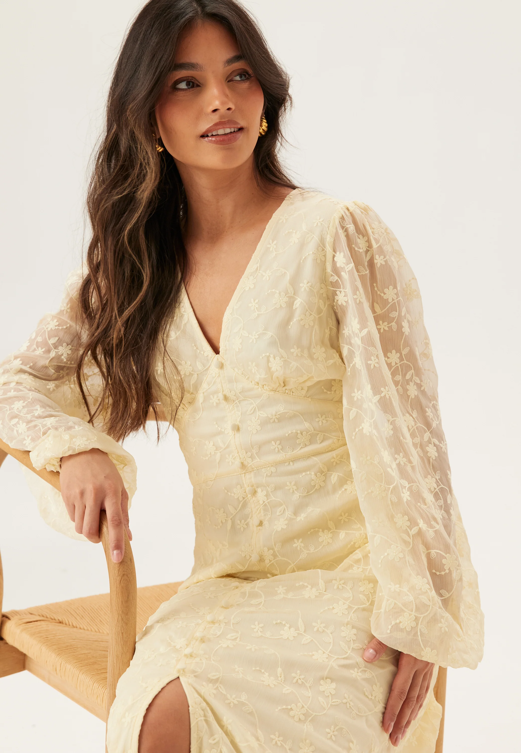 Embroidered Midi Dress - Image 4