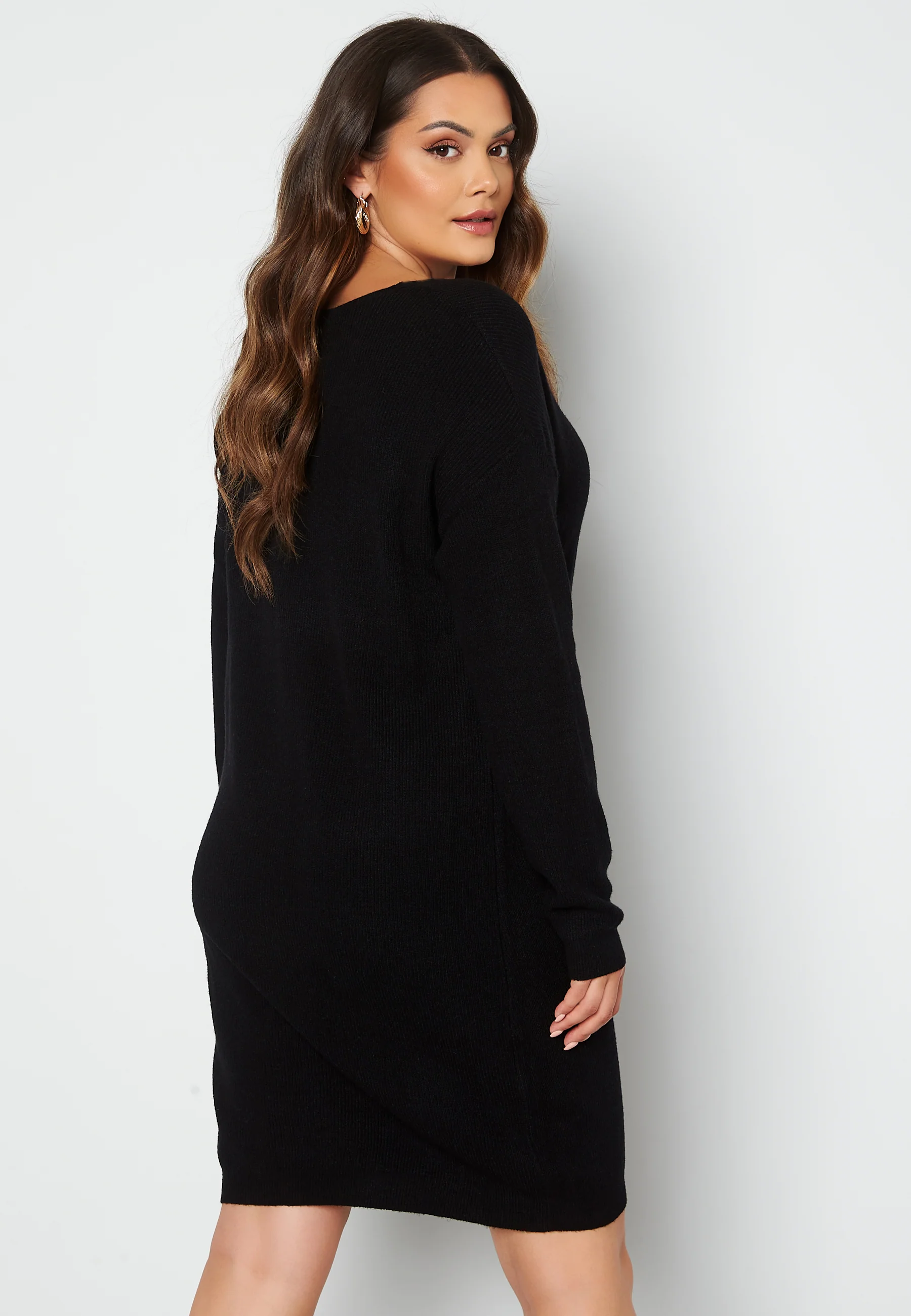 Esly LS V-Neck Knee Dress - Image 3
