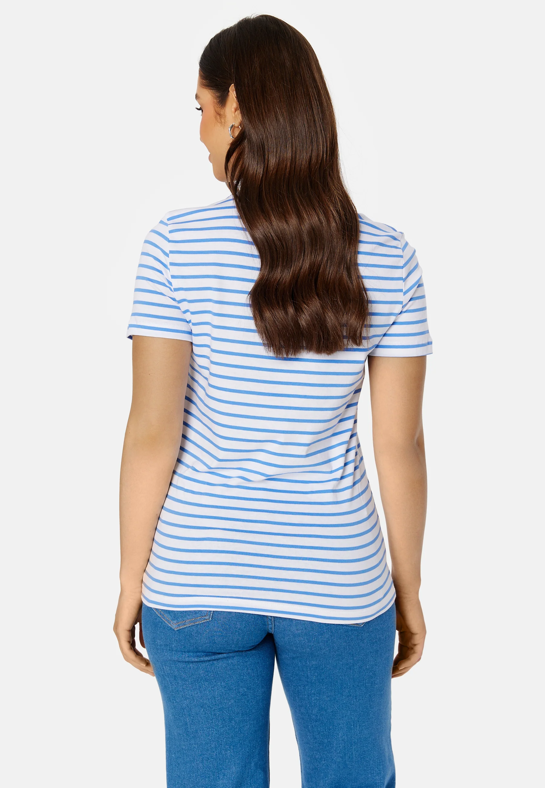 Essential SS Stripe O-Neck Tee - Image 4