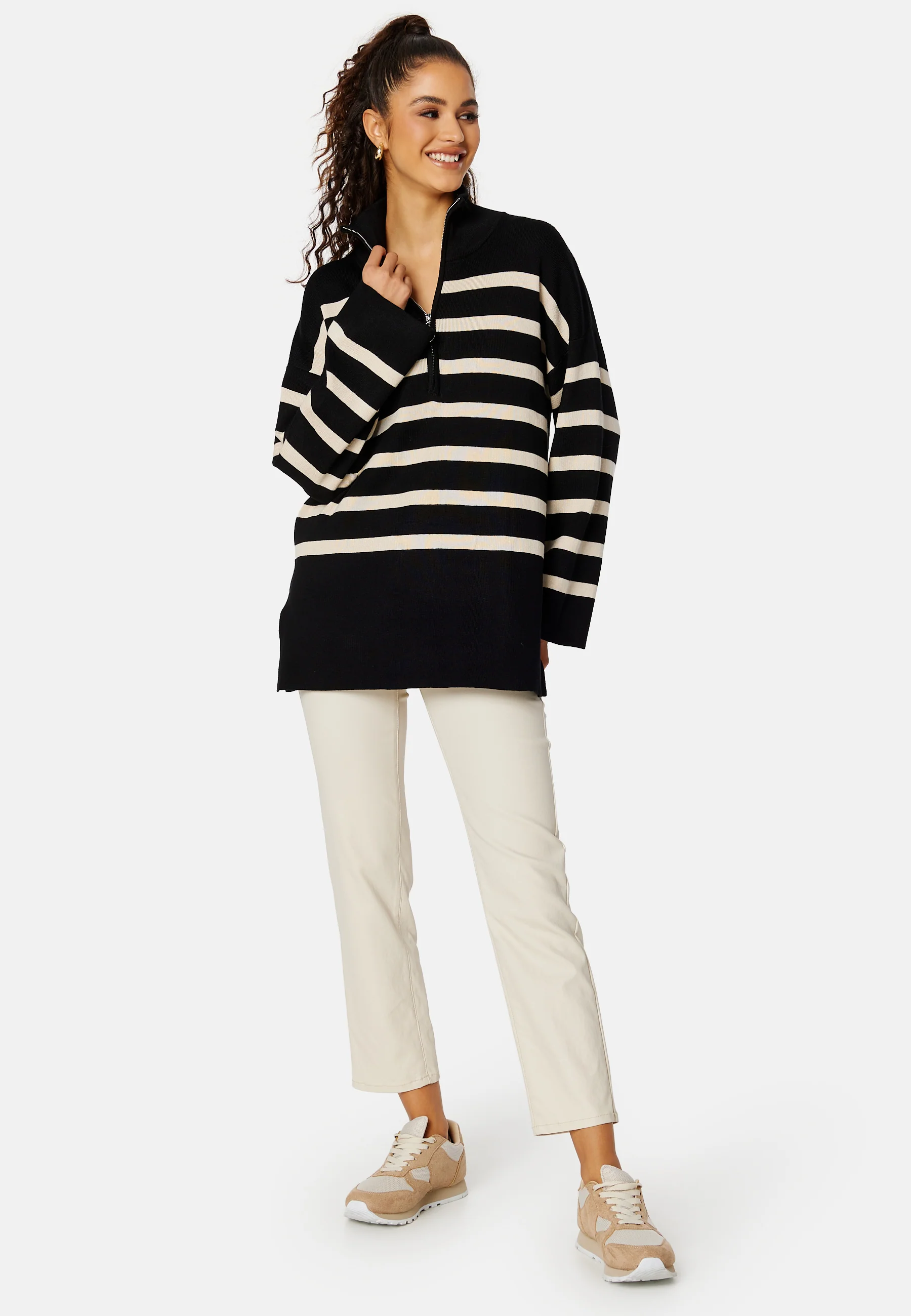 Ester L/S Knit Zip Pullover - Image 2