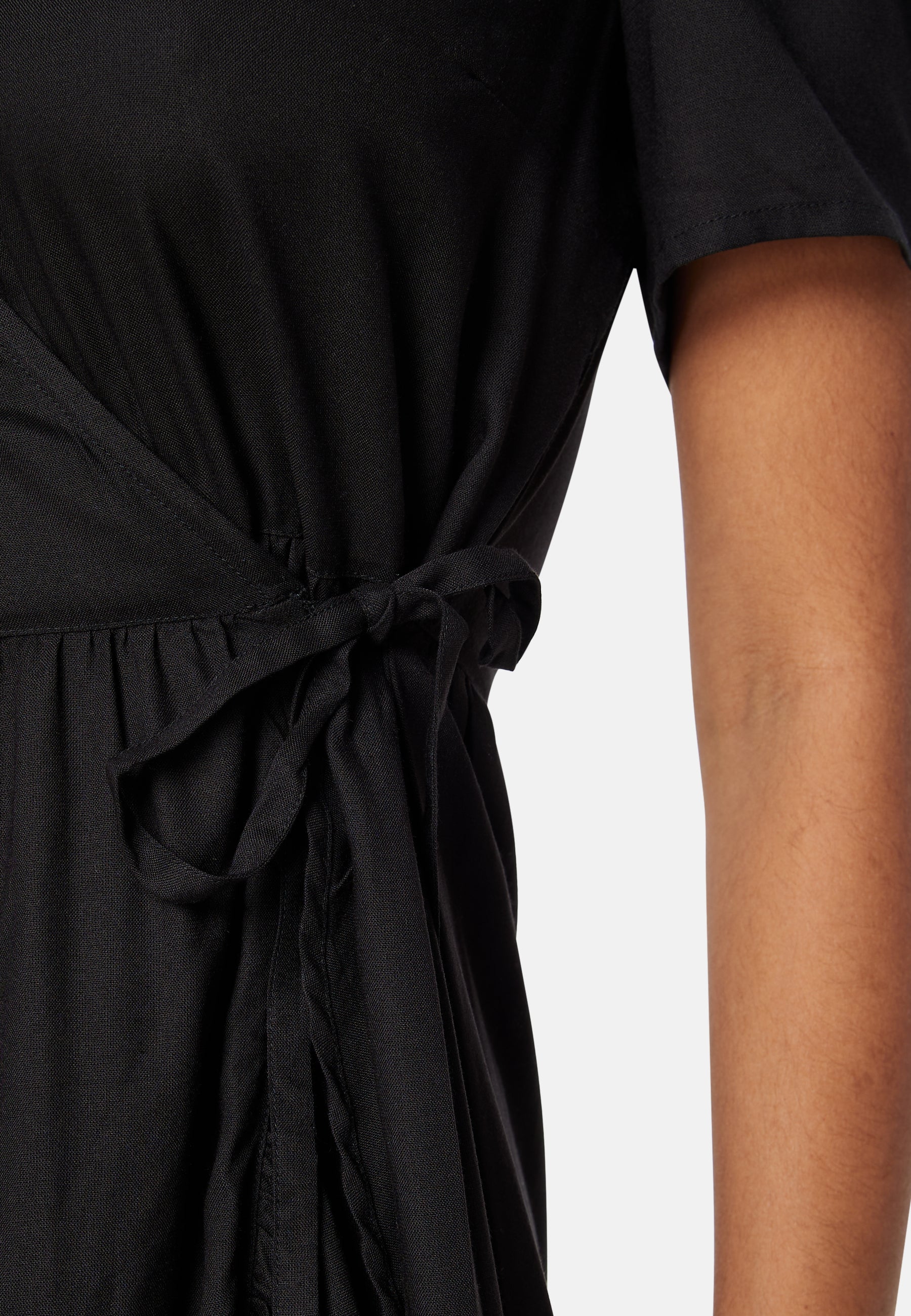 Evie Puff Sleeve Midi Wrap Dress - Image 5