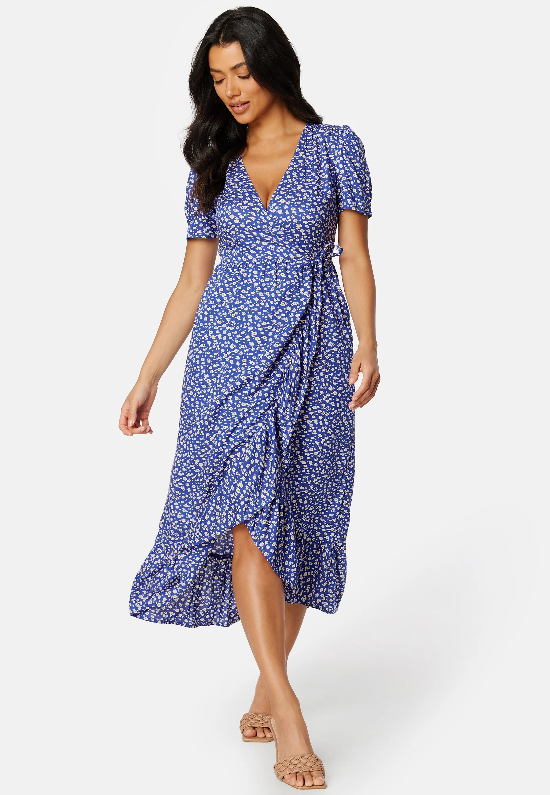 Evie puff sleeve wrap dress - Image 12