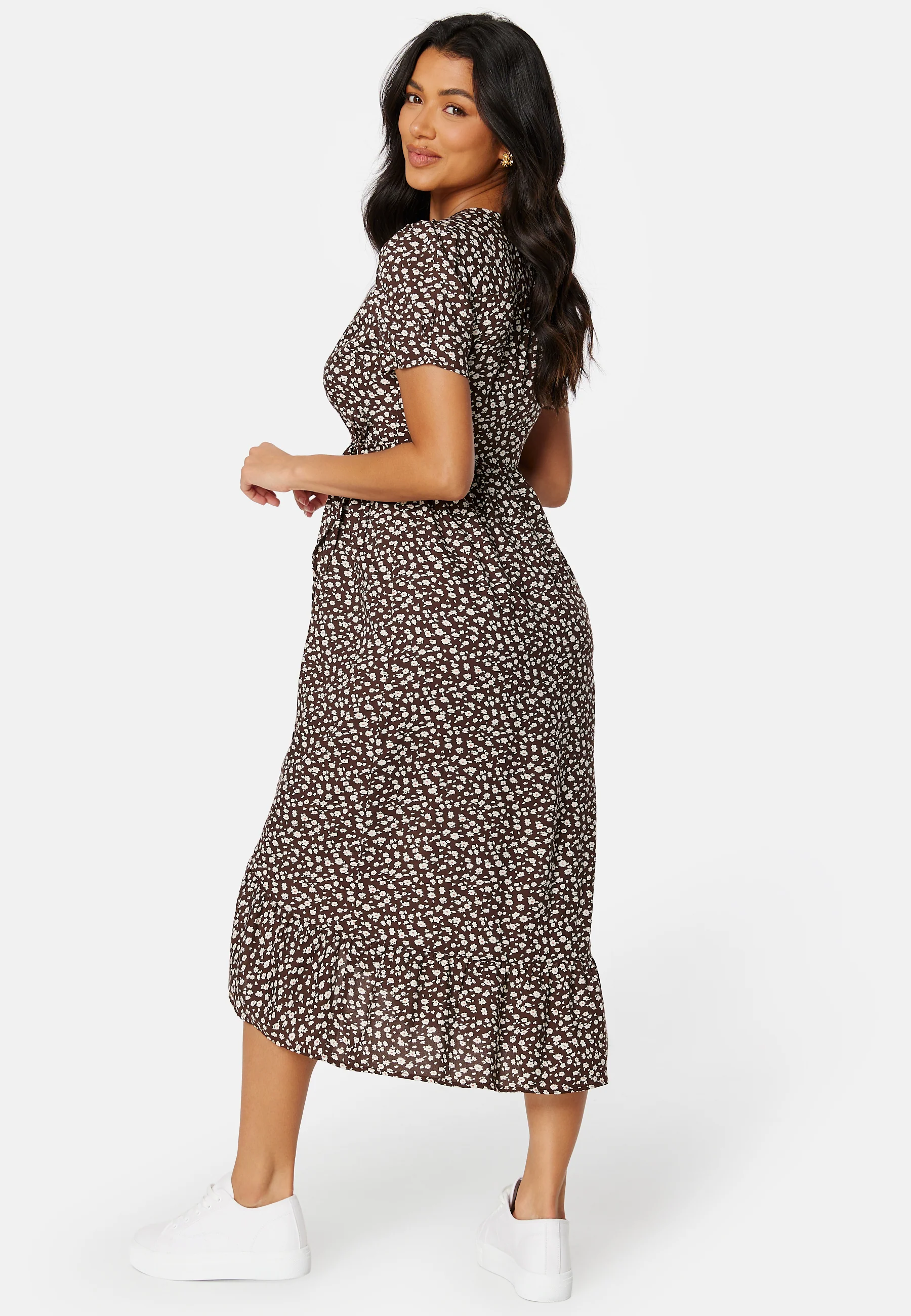 Evie puff sleeve wrap dress - Image 3