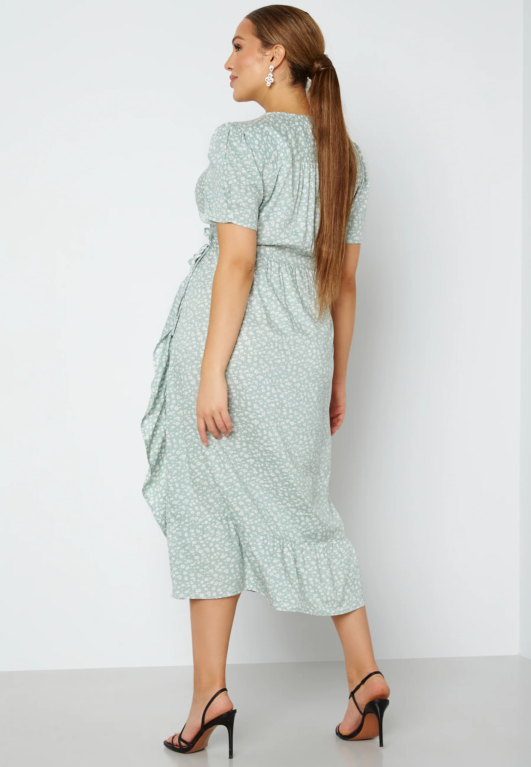 Evie puff sleeve wrap dress - Image 6
