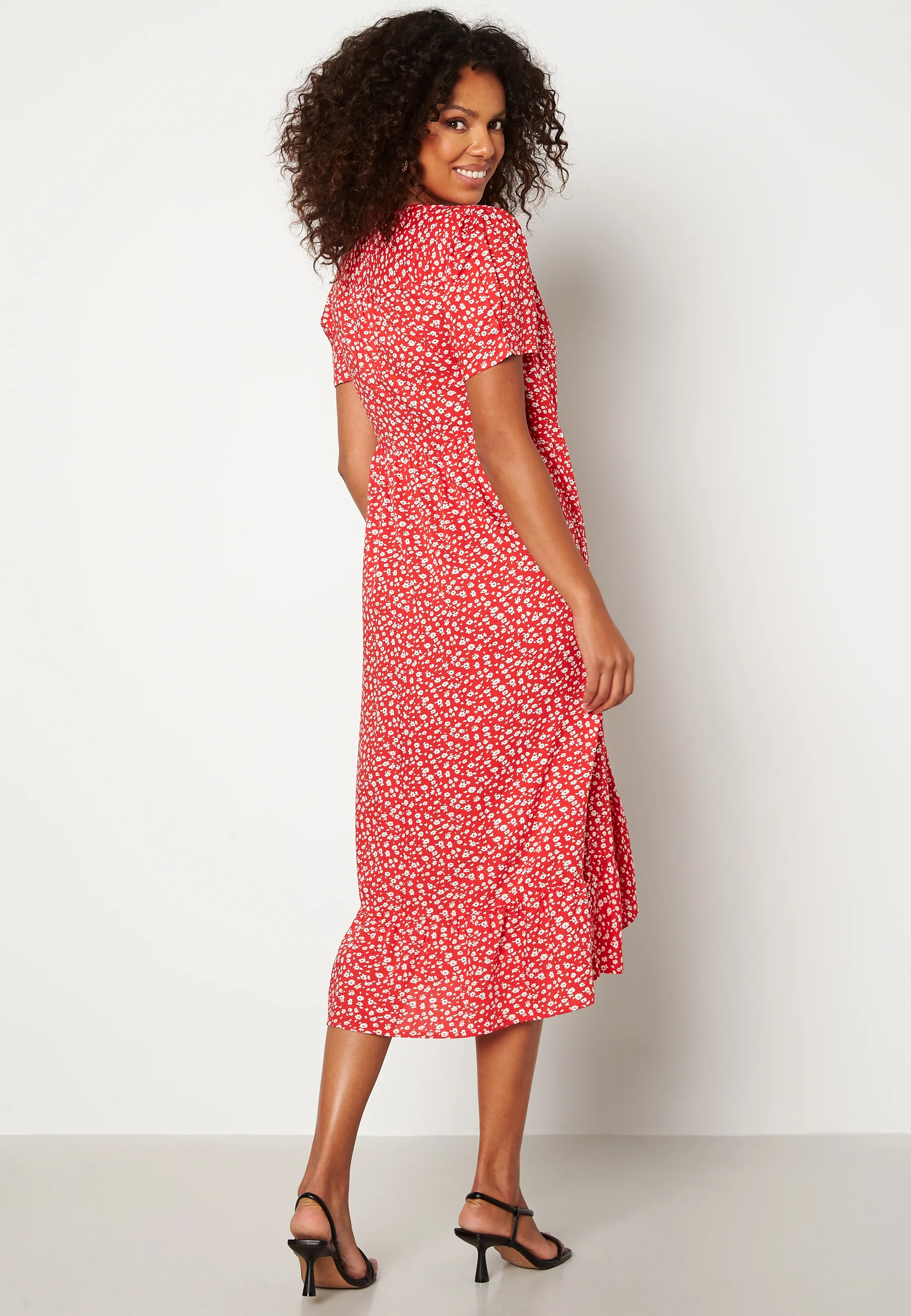 Evie puff sleeve wrap dress - Image 2