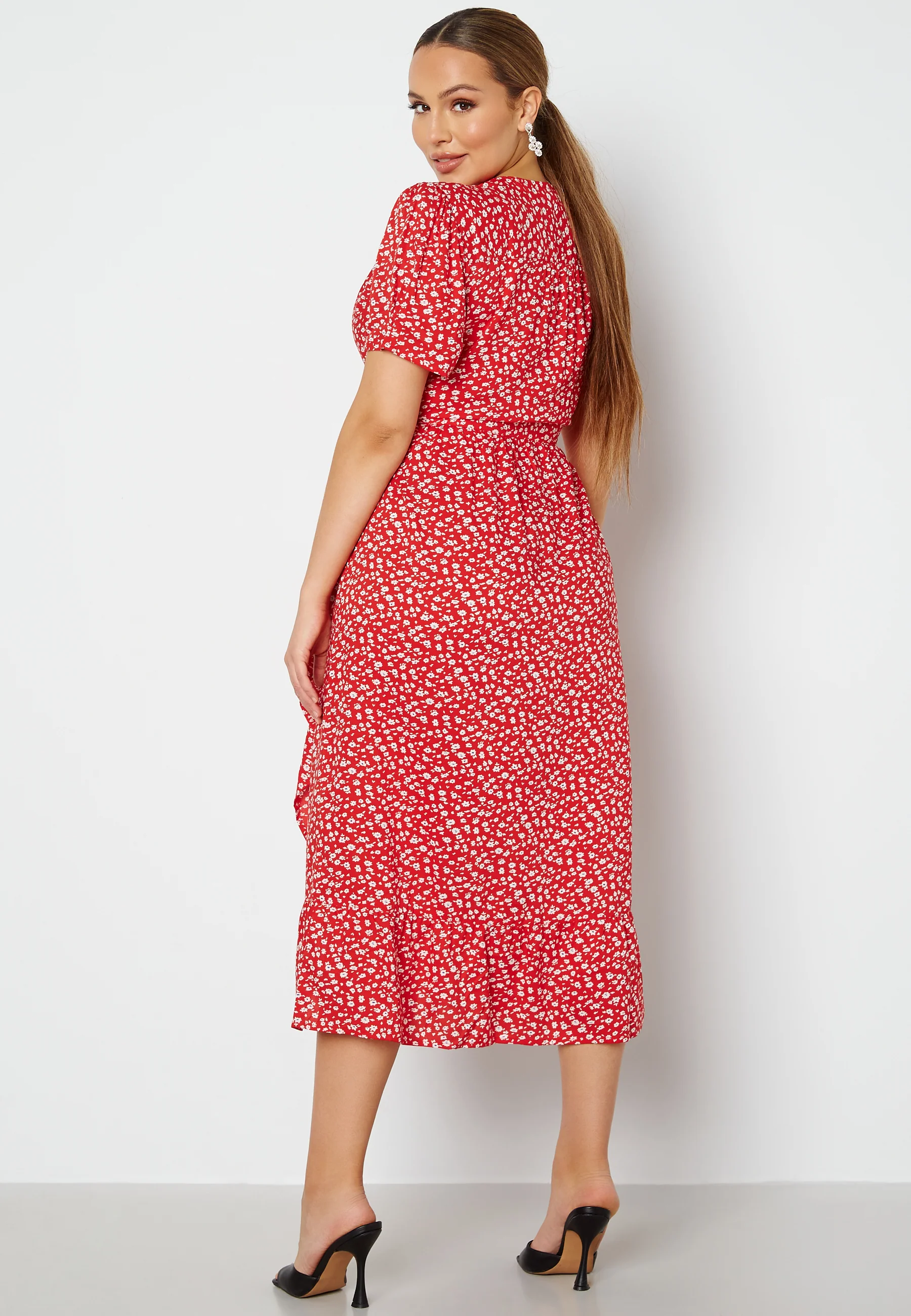 Evie puff sleeve wrap dress - Image 6