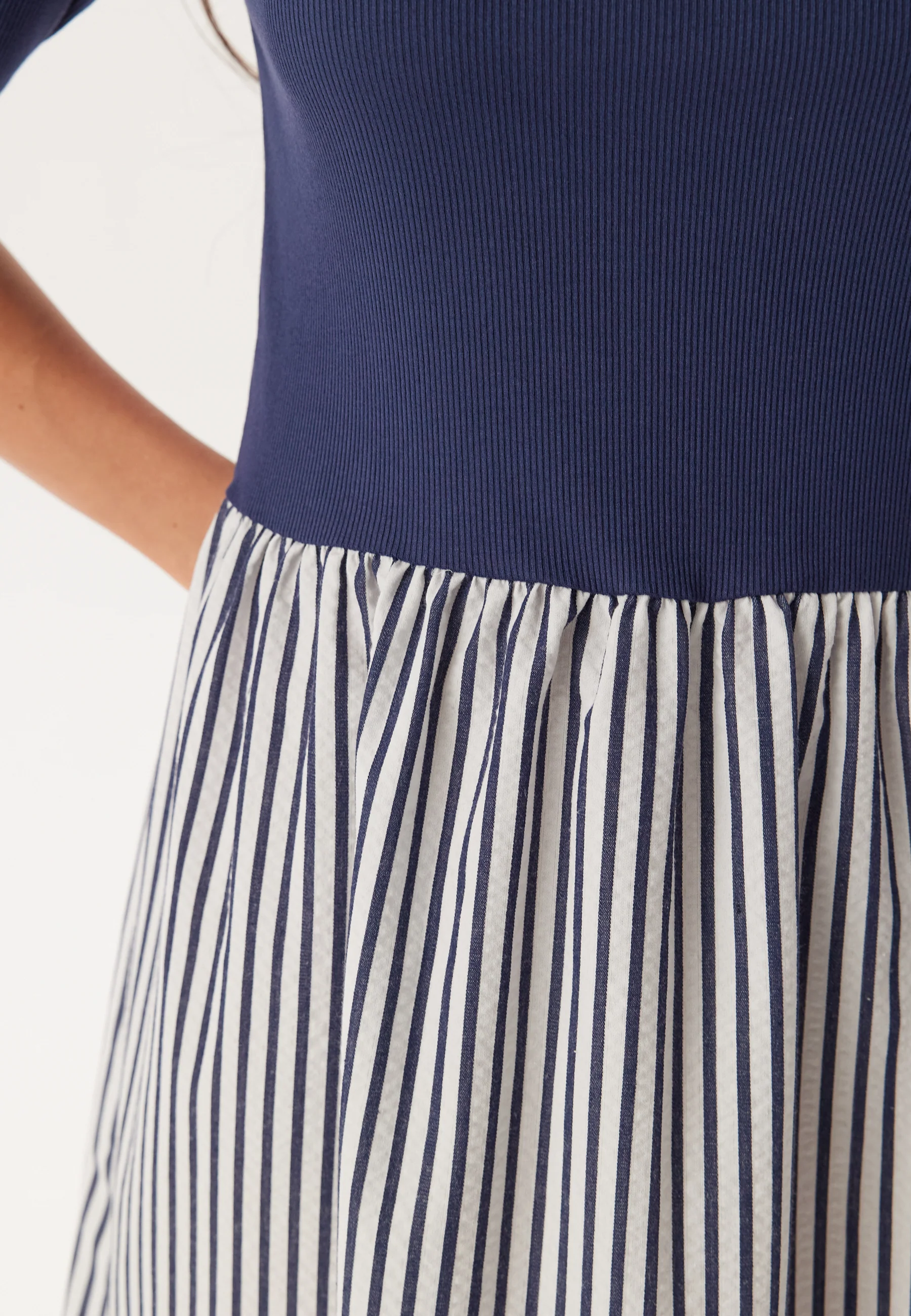 Fabric Mix Dress - Image 5