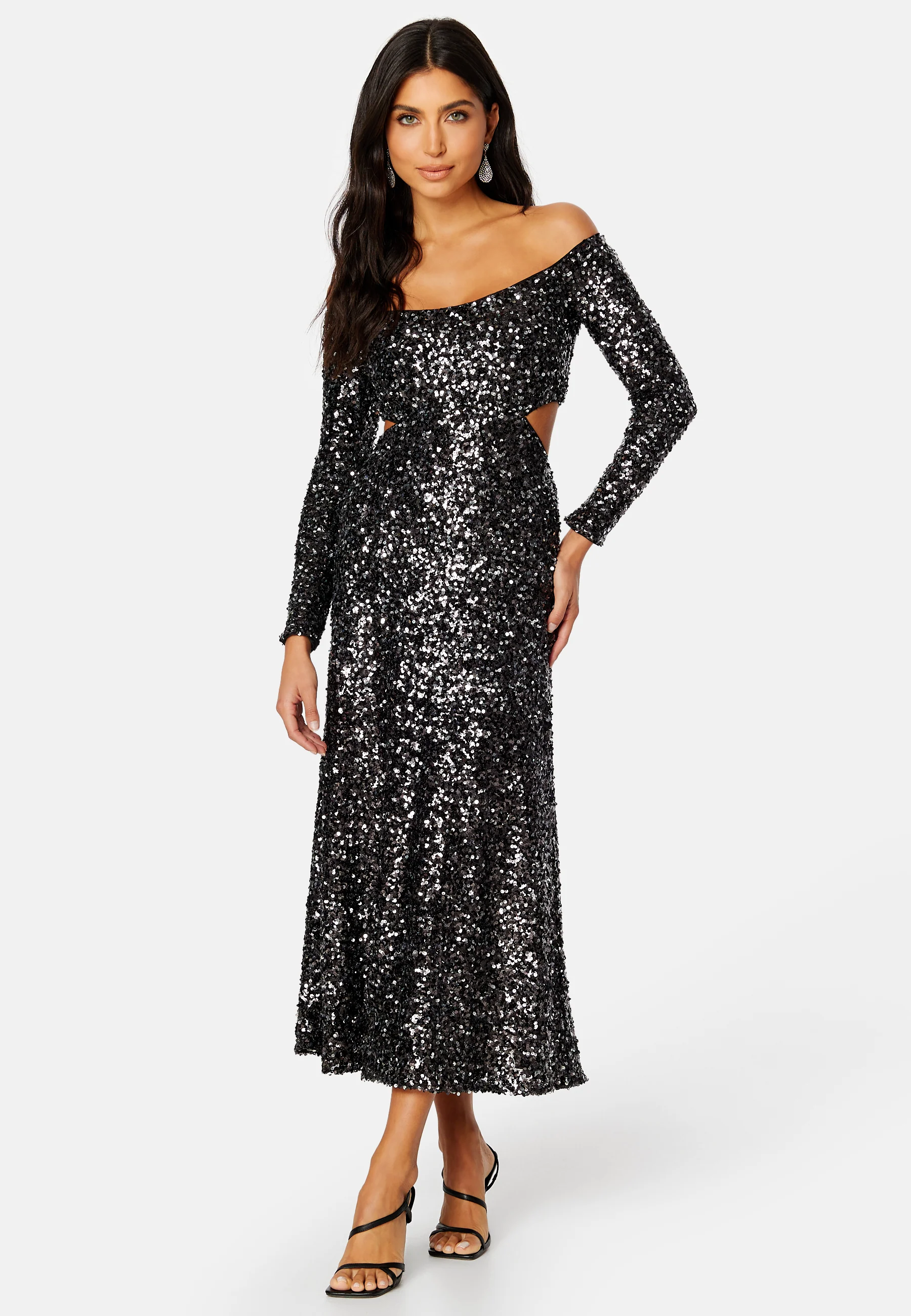 Farrah Sequin Cut Out Back Dress - Image 2
