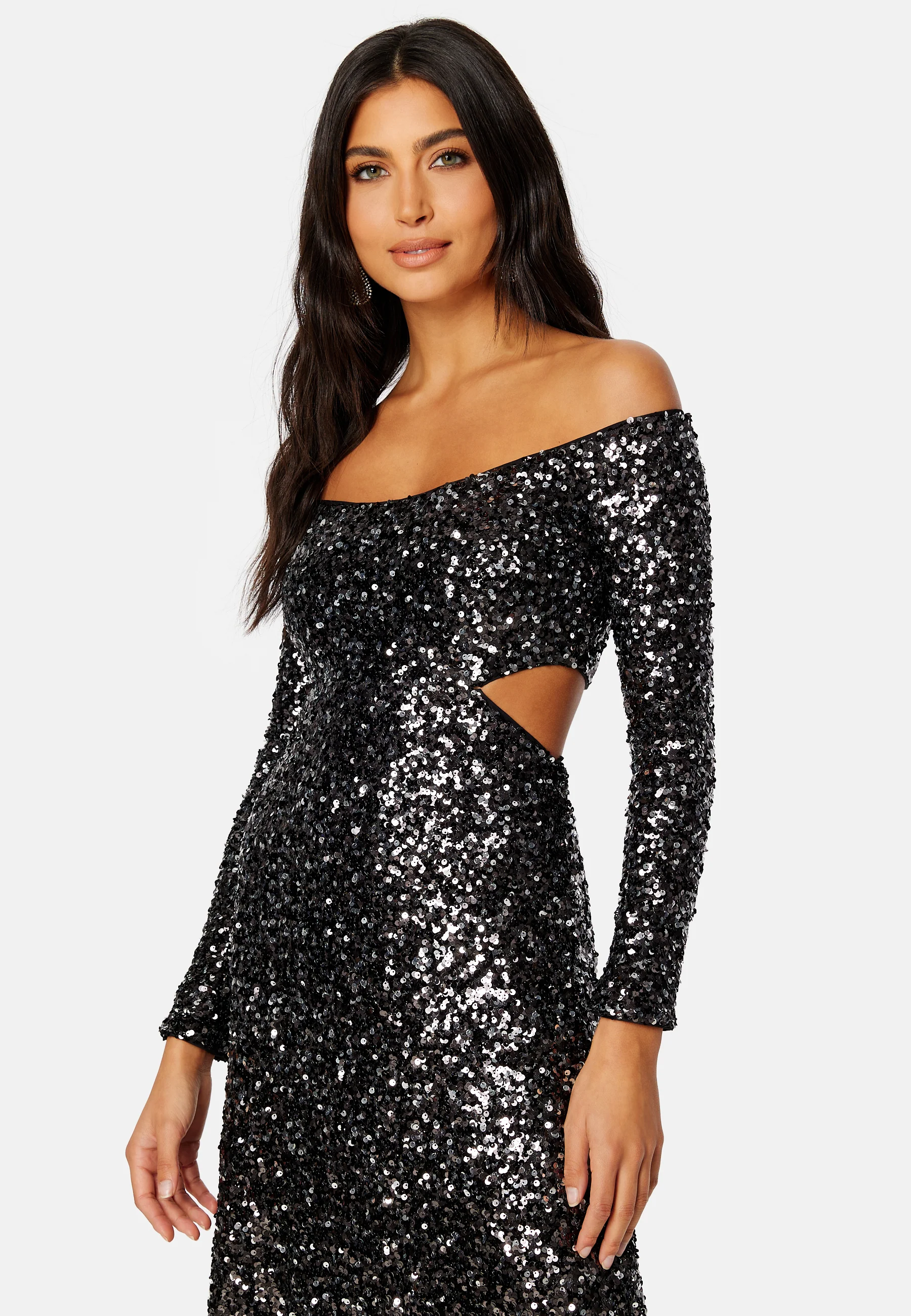 Farrah Sequin Cut Out Back Dress - Image 3