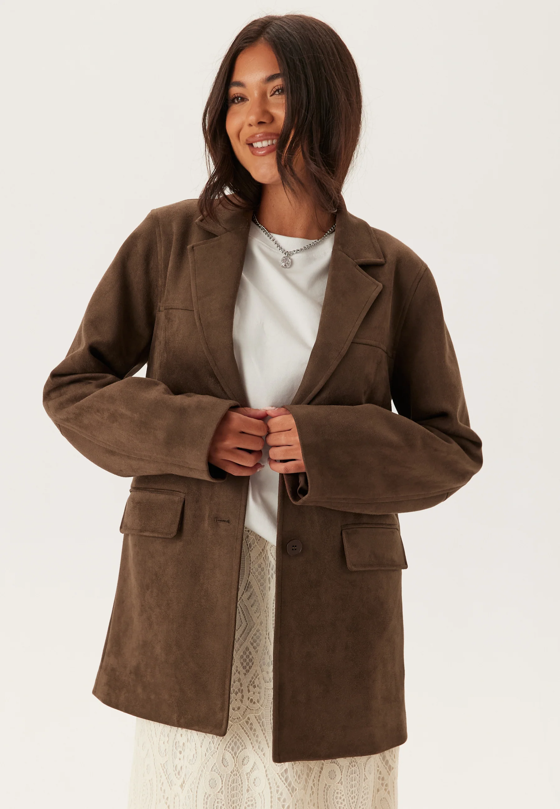 Faux Suede Jacket - Image 4
