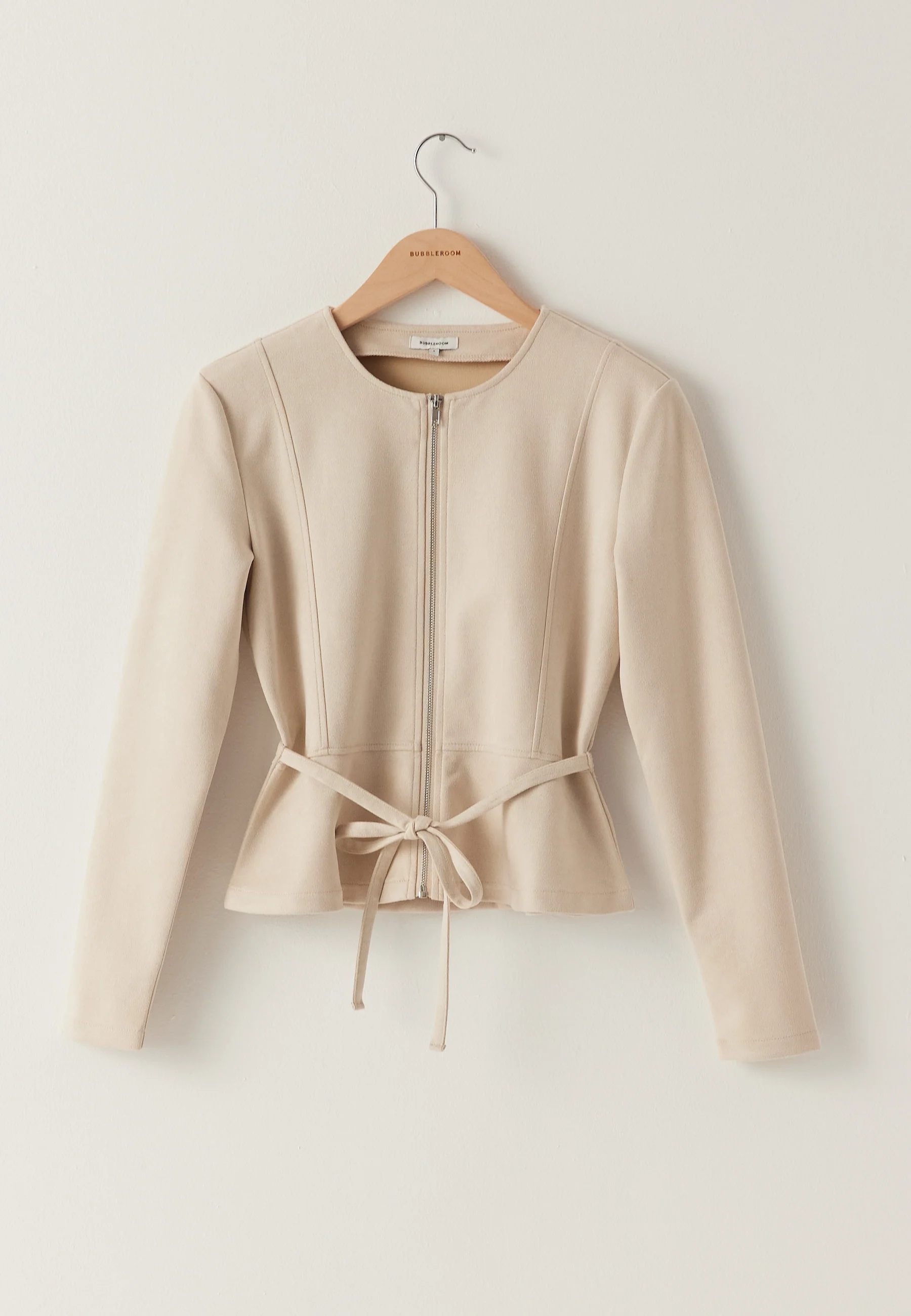 Faux Suede Peplum Jacket - Image 6