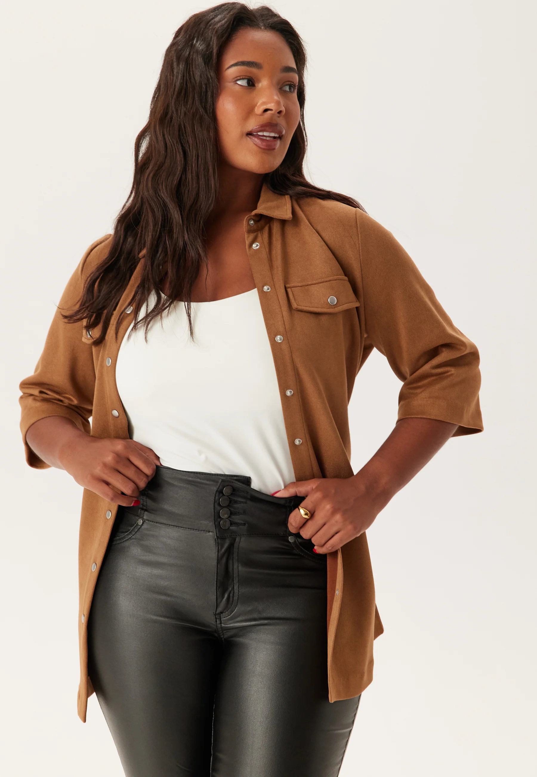 Faux Suede Shirt - Image 7