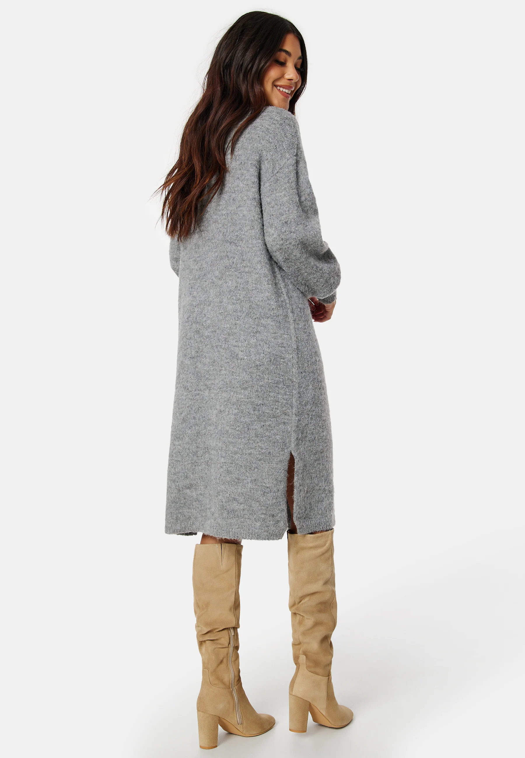 Fea LS V-Neck Knit Dress - Image 2