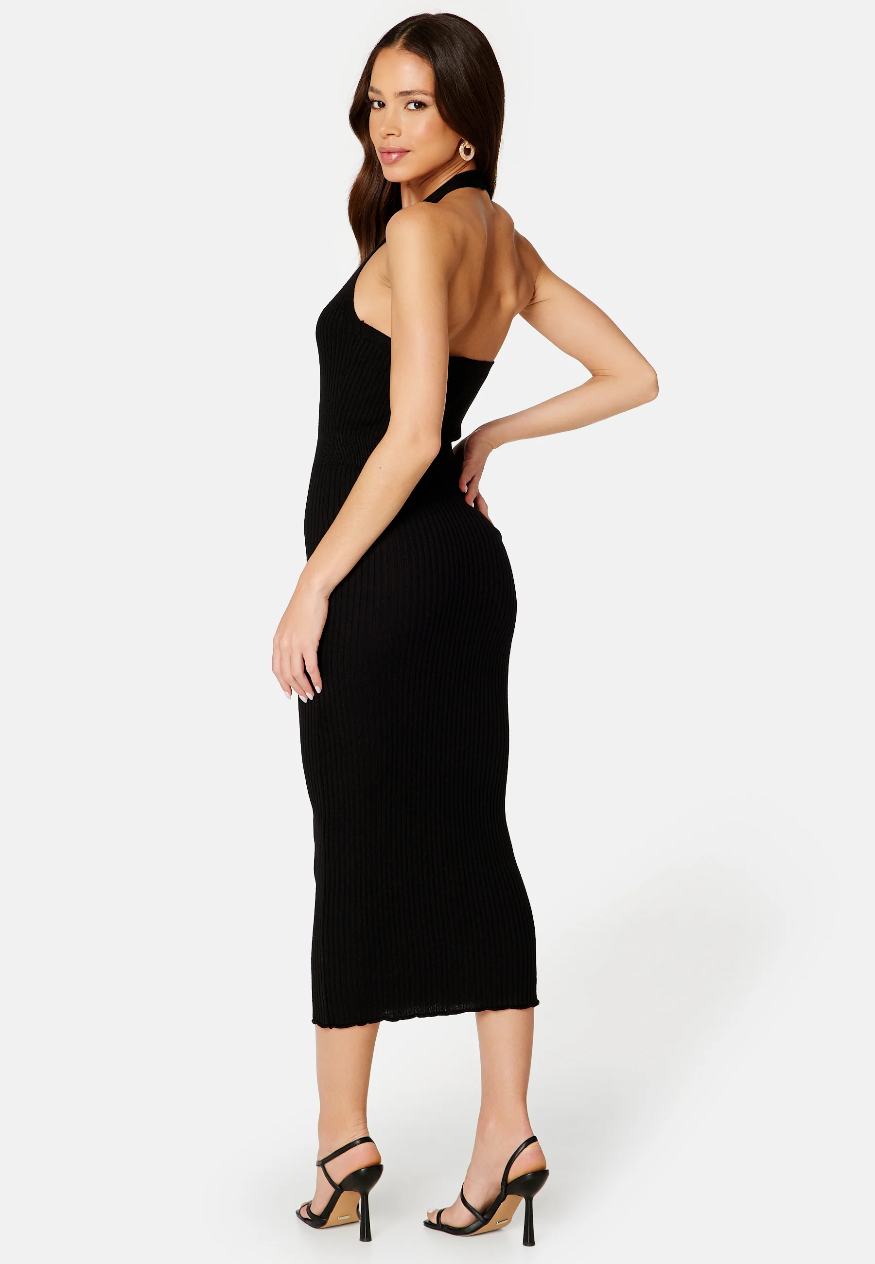 Felicia SL Calf Halterneck Knit Dress - Image 2