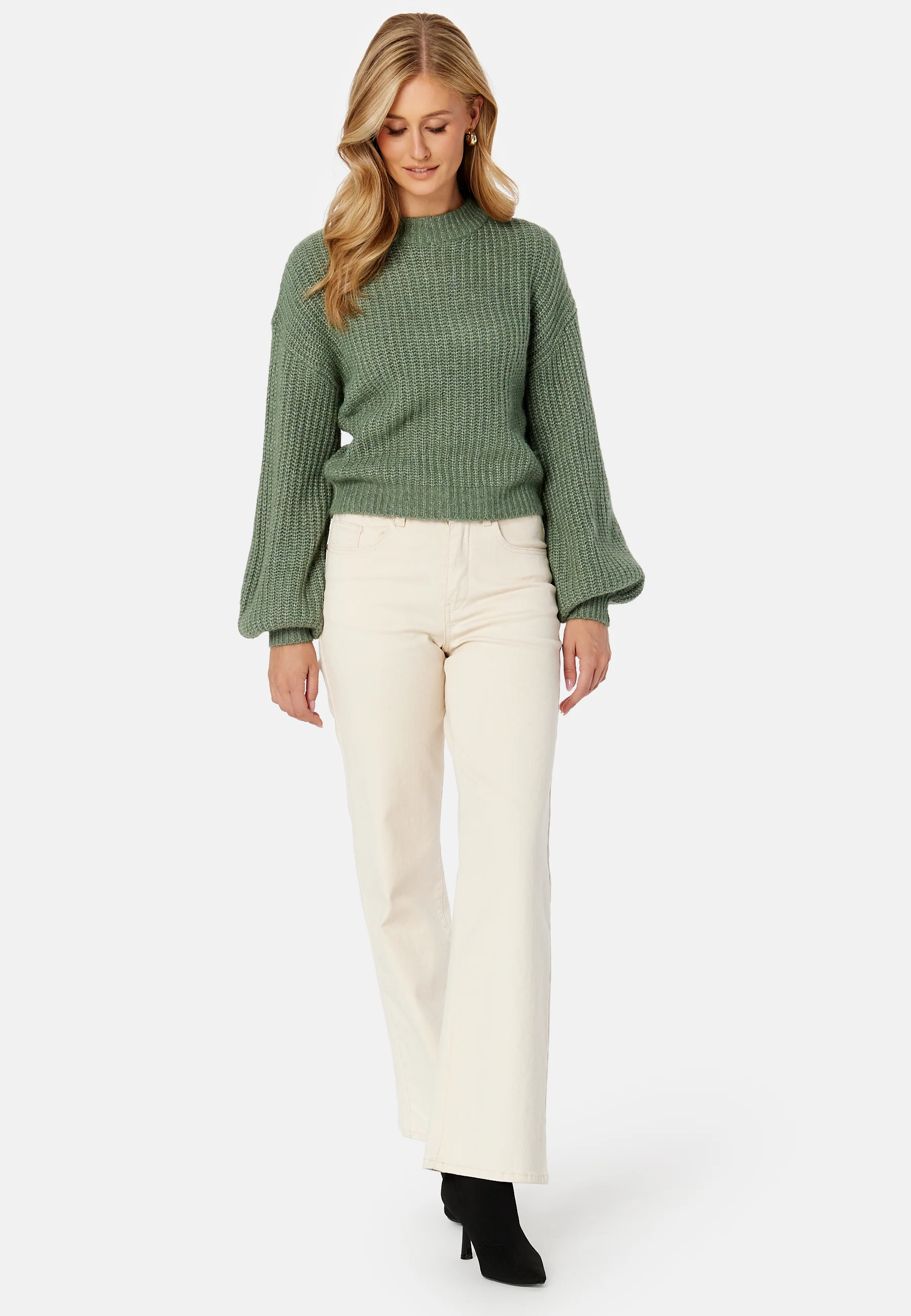 Felo L/S Cropped Knit Top - Image 2