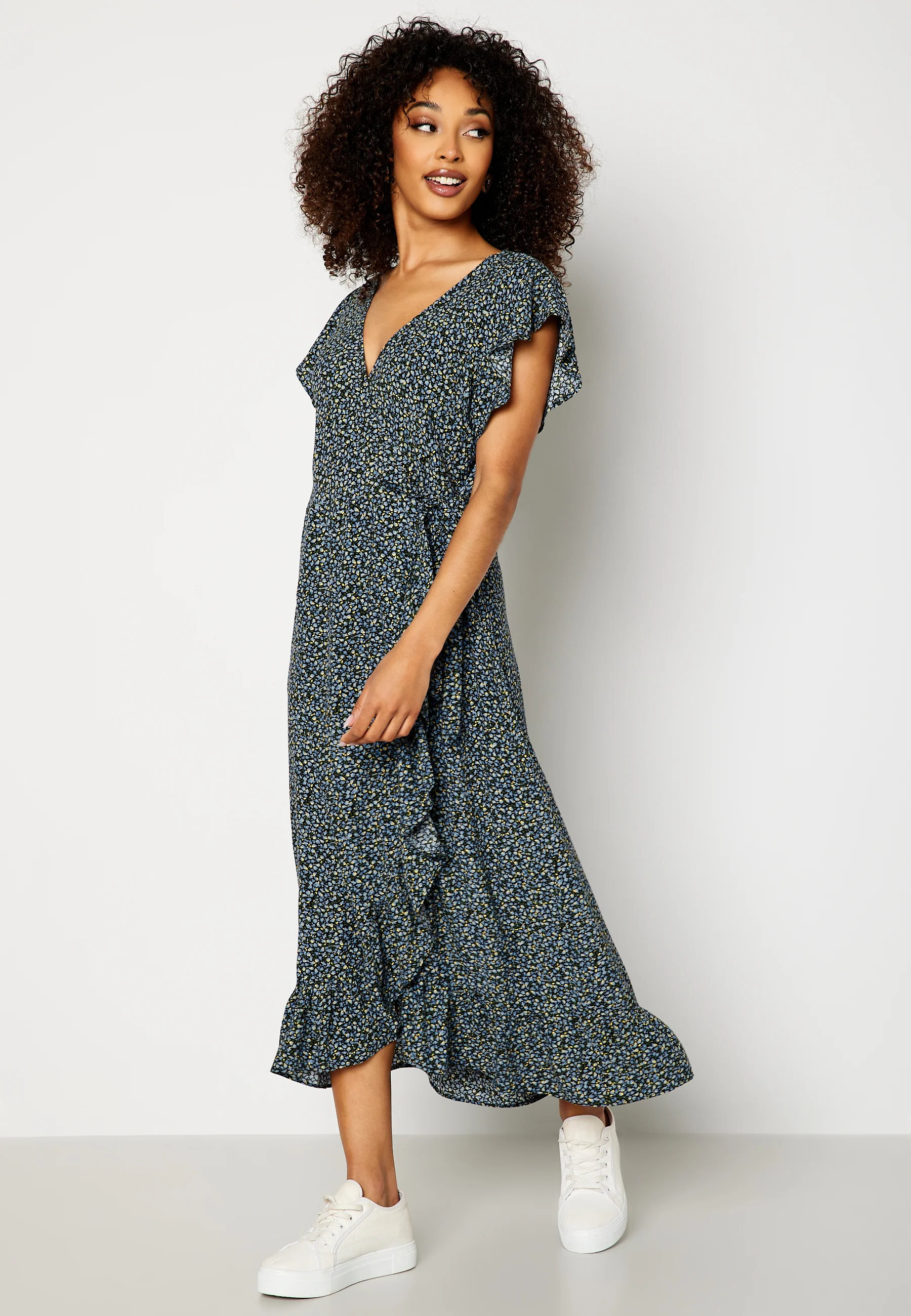 Fini Wrap S/S Long Dress
