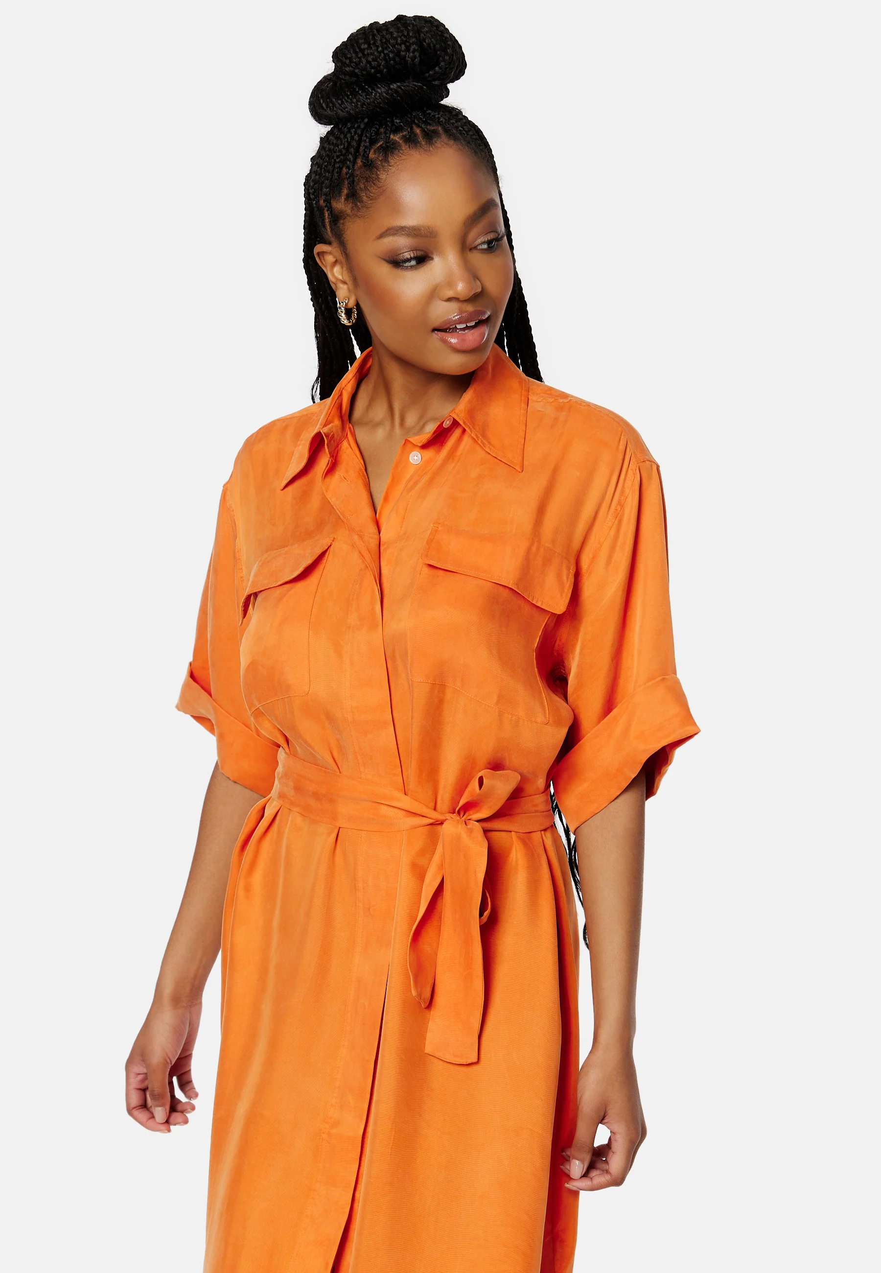Flap Pocket Shirt Dress - Image 3