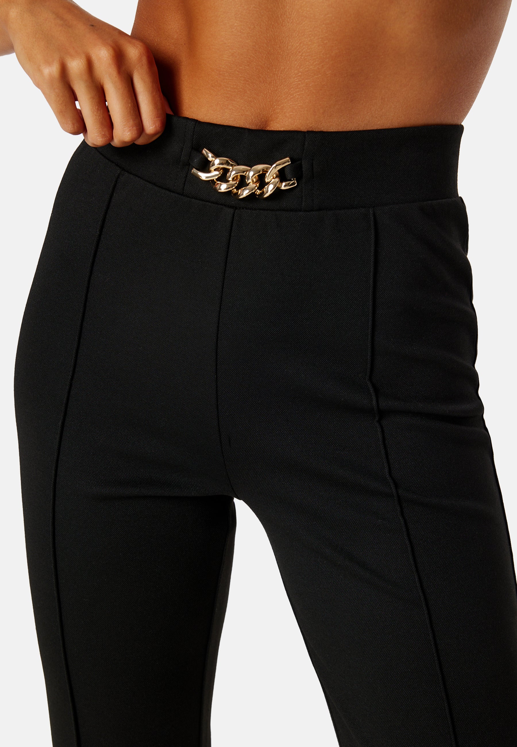 Flared Belted Trousers - Image 2