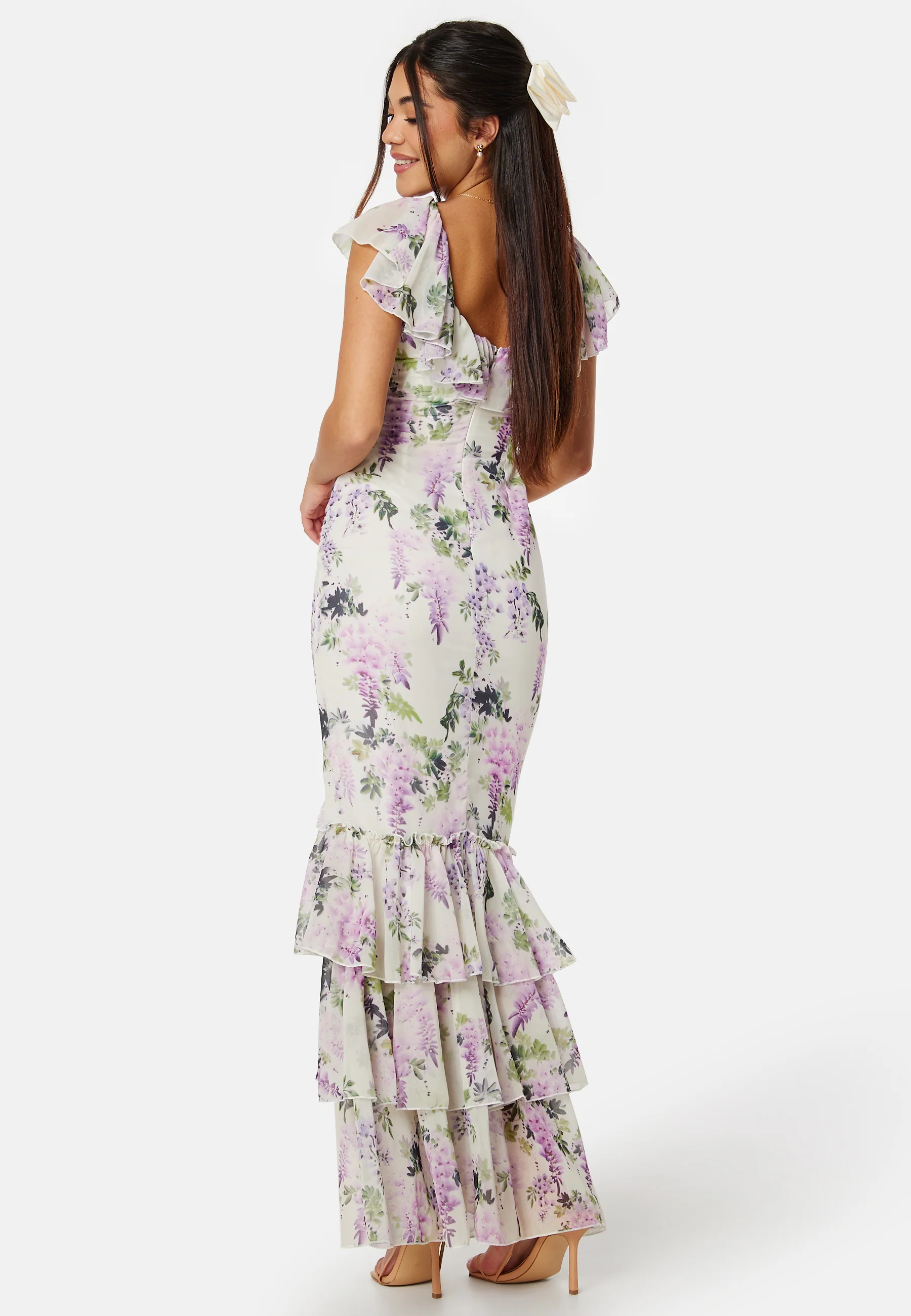 Floral Ruffle Hem Maxi Dress - Image 2