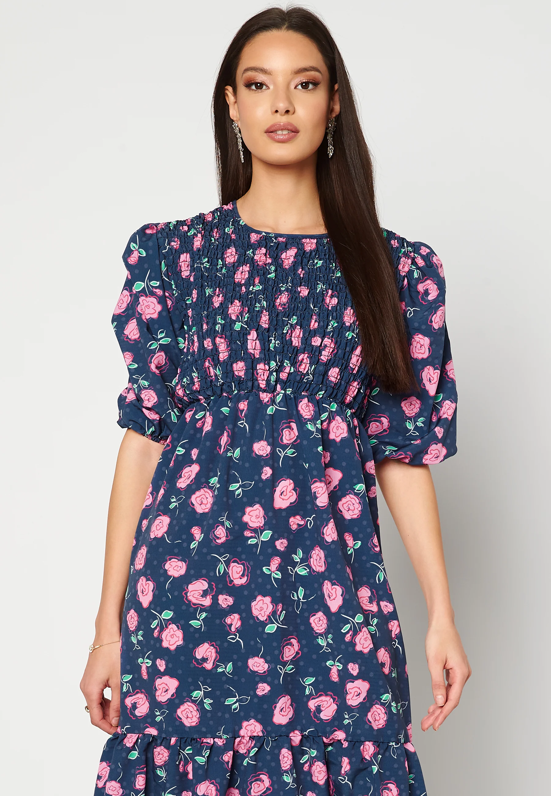 Floral Smock Midaxi Dress - Image 3