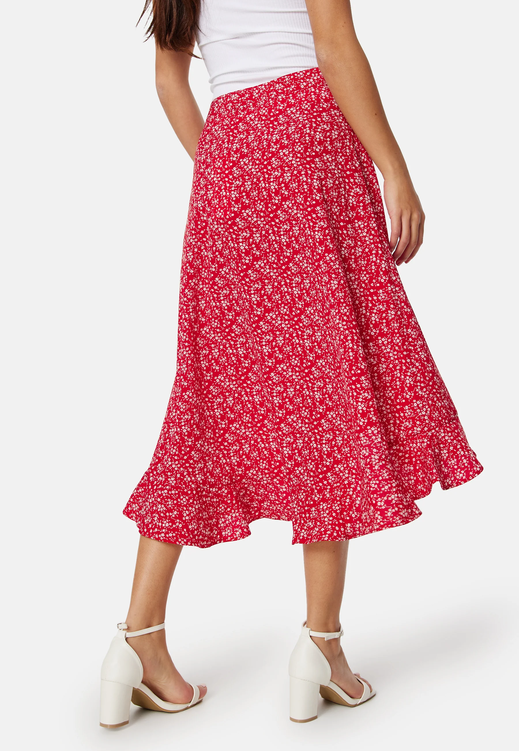 Flounce Midi Wrap Skirt - Image 3