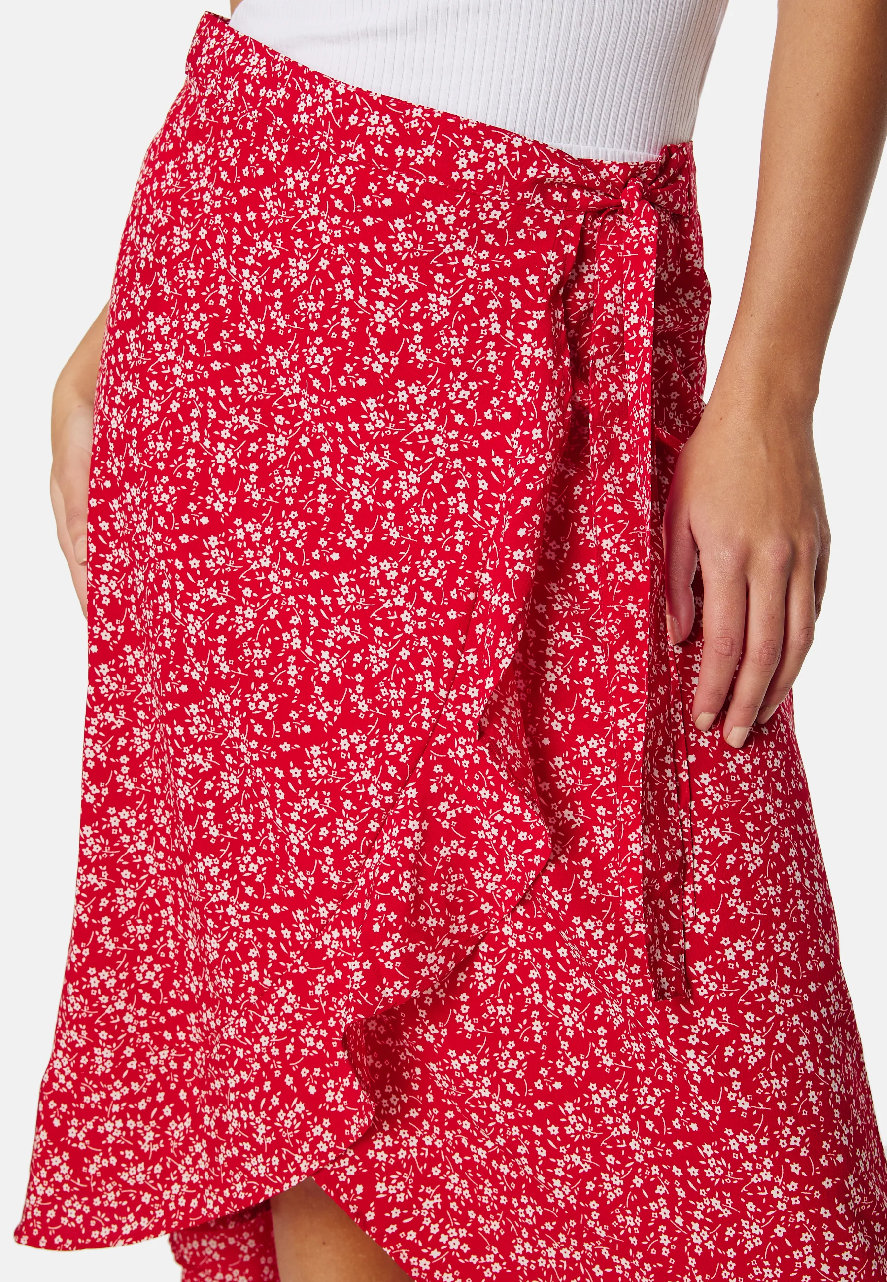 Flounce Midi Wrap Skirt - Image 4
