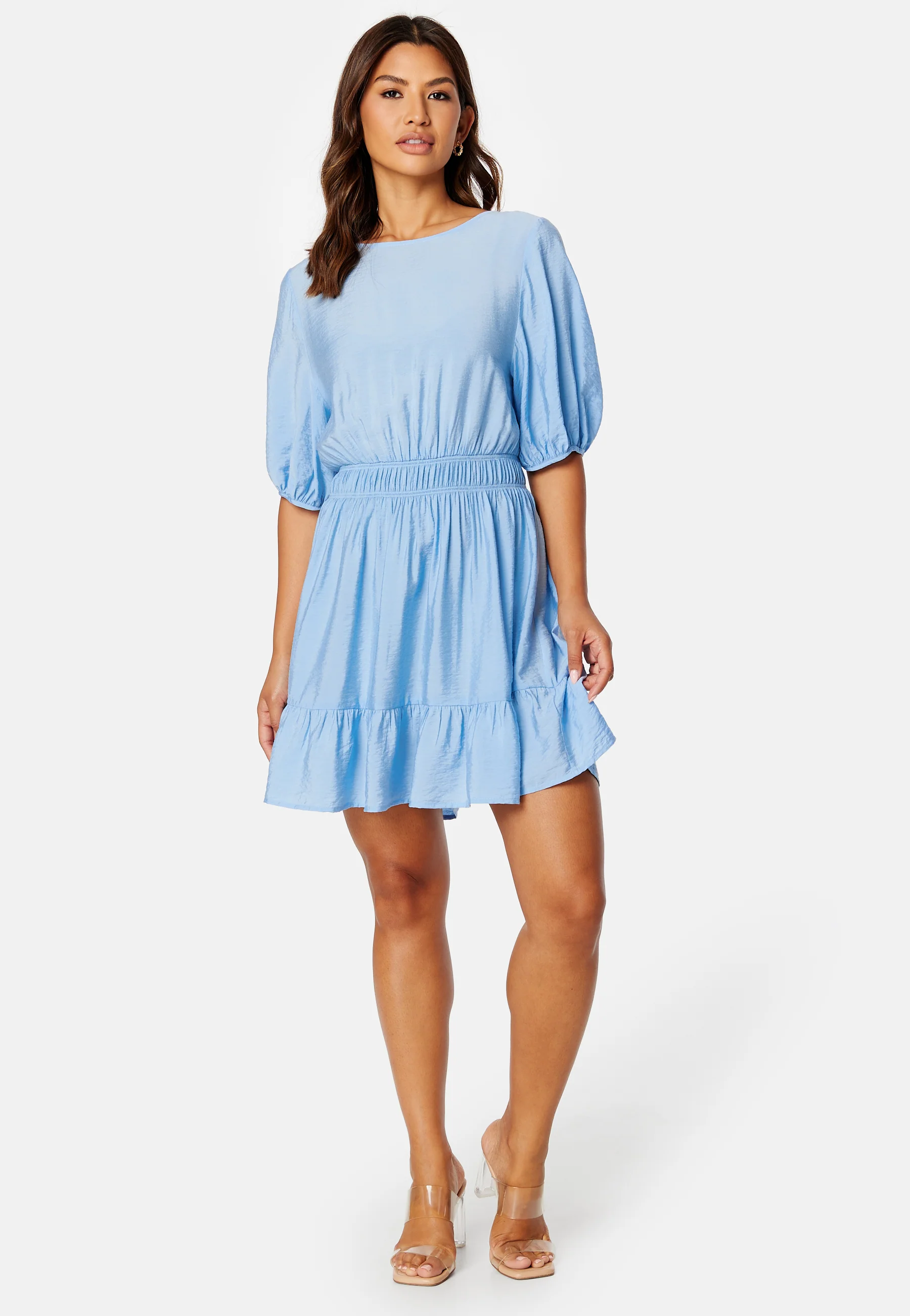 Flounce Puff Sleeve Dress - Image 2