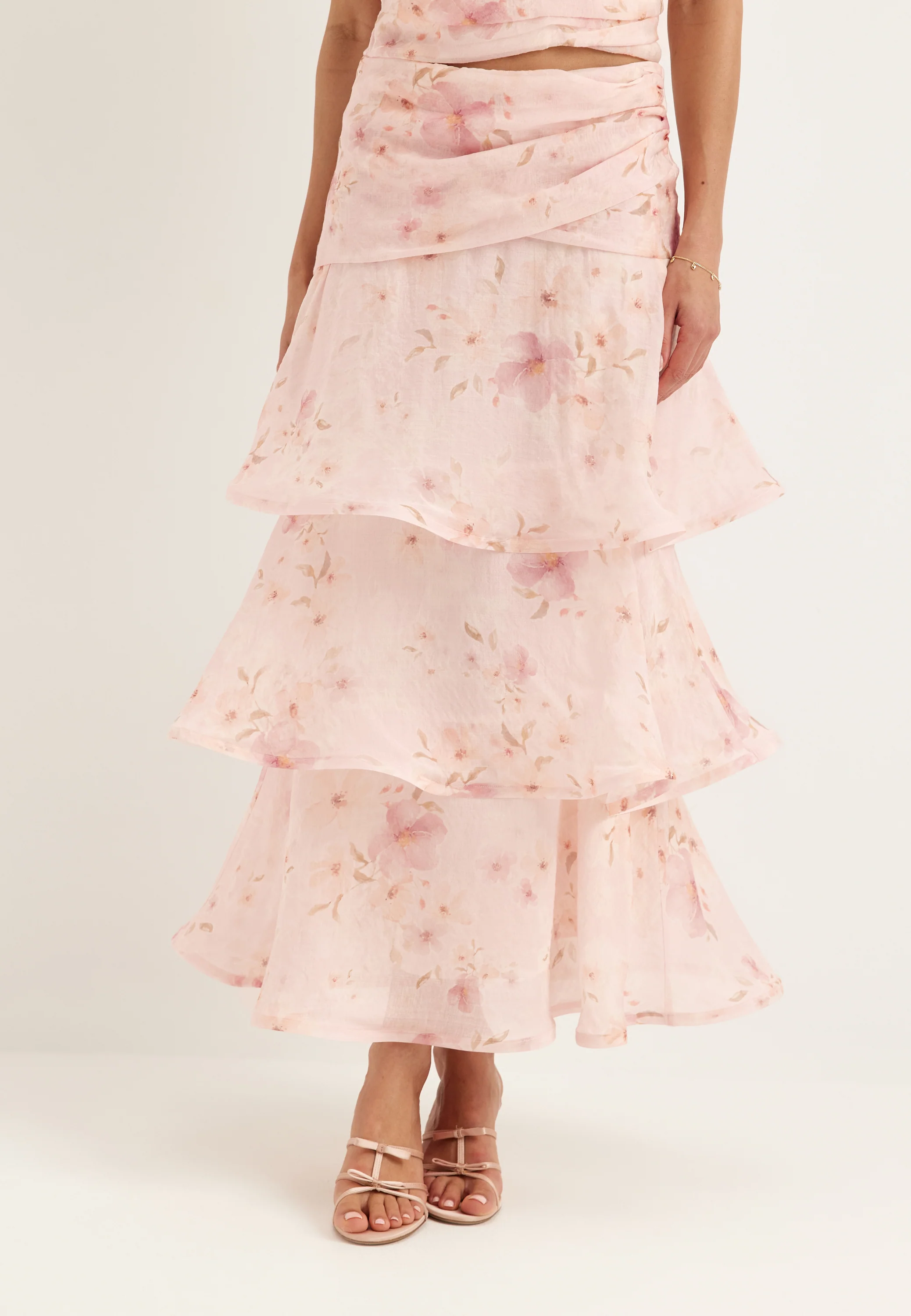 Flounce Sheer Ankle Skirt - Image 3