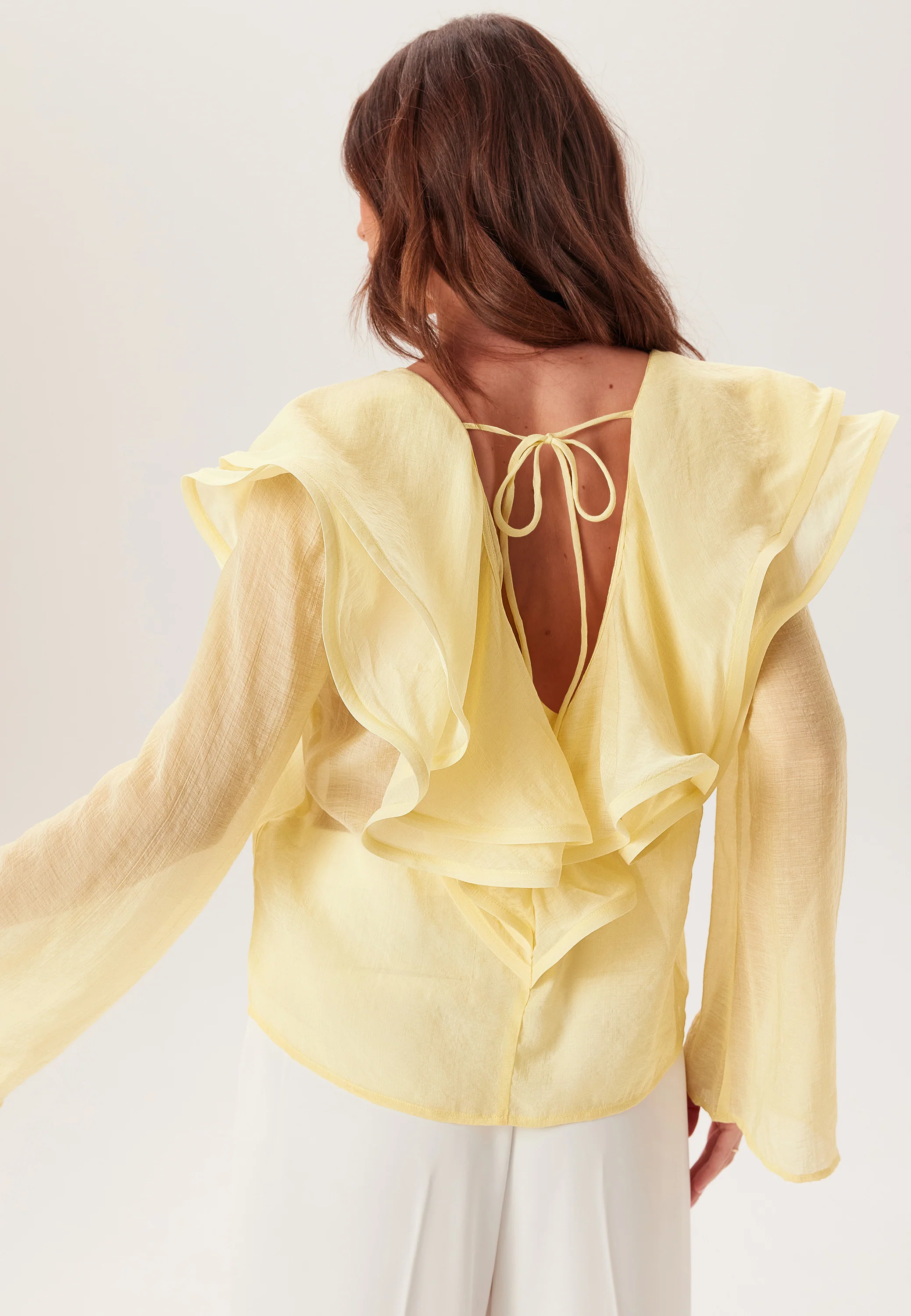 Flounce Sheer Blouse - Image 5