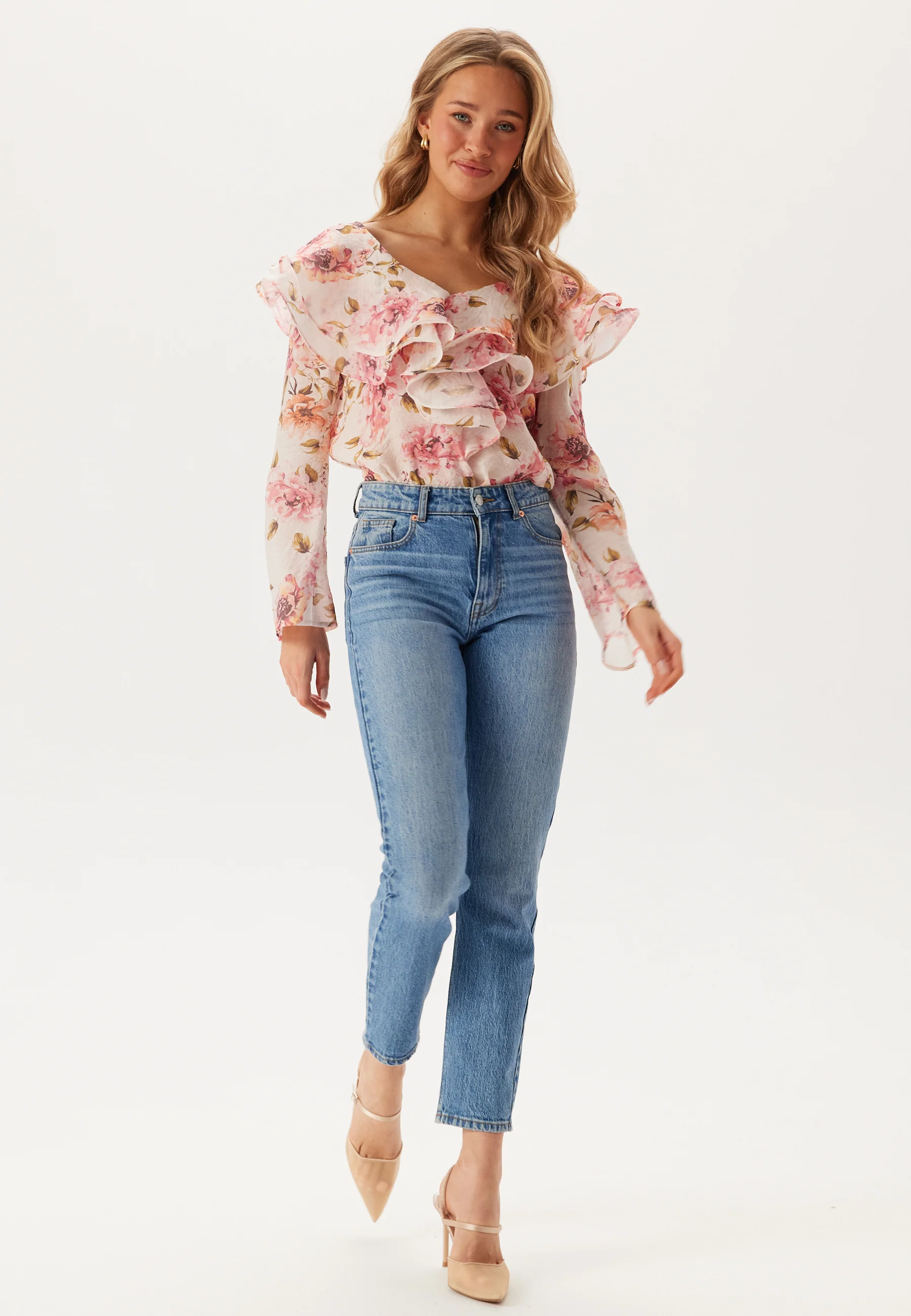 Flounce Sheer Blouse - Image 6