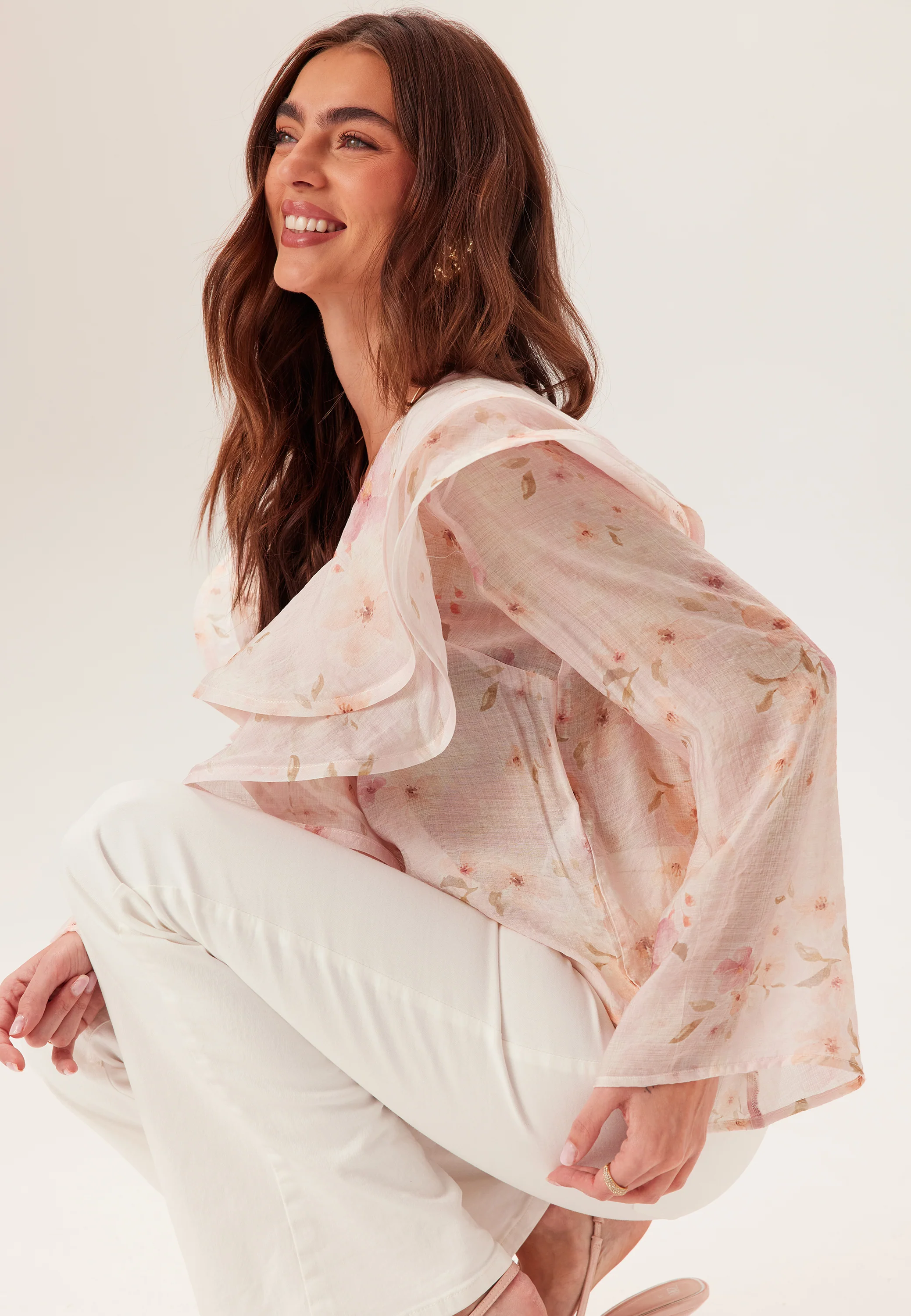 Flounce Sheer Blouse - Image 7