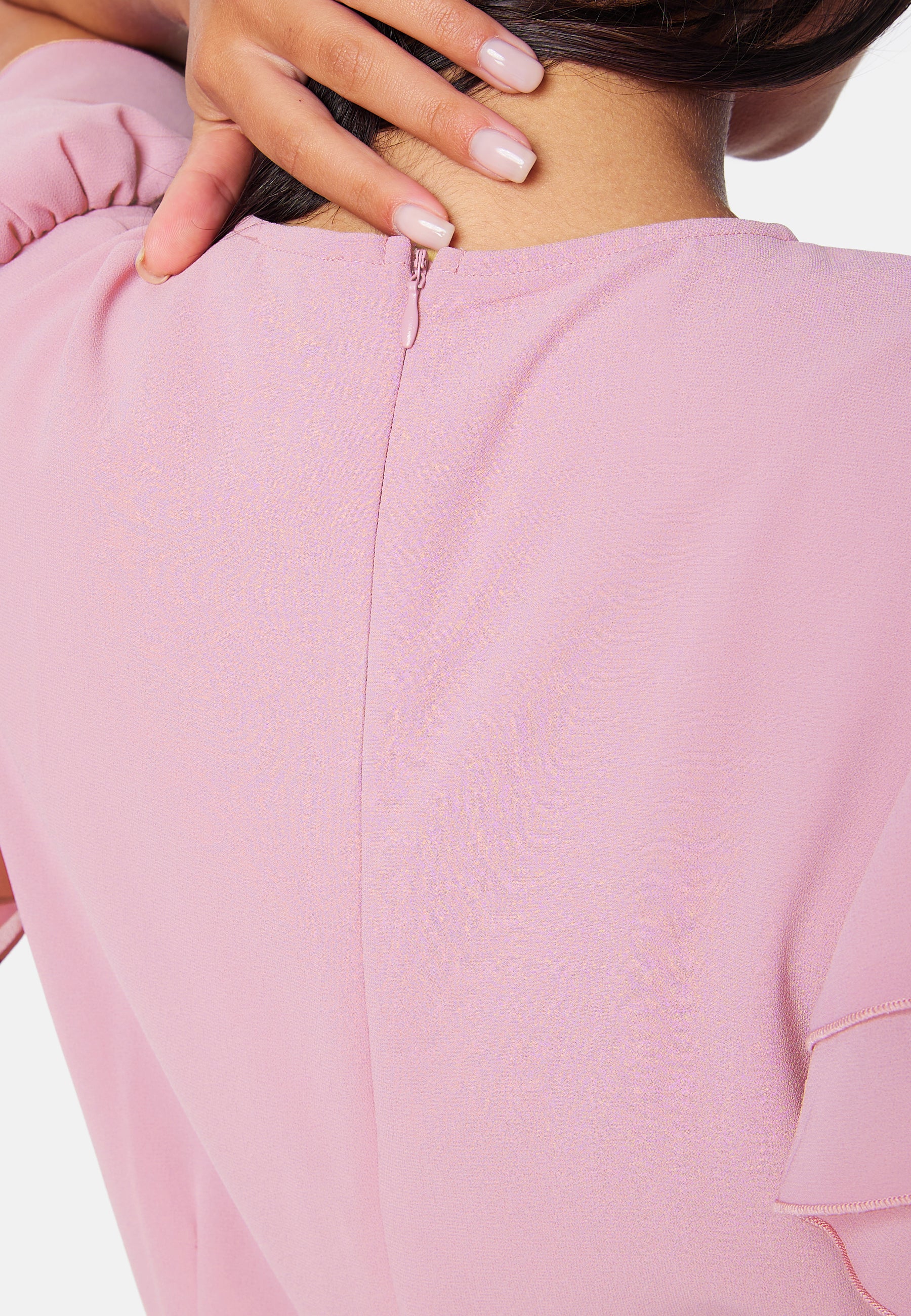 Flounce Sleeve Chiffon Dress - Image 4