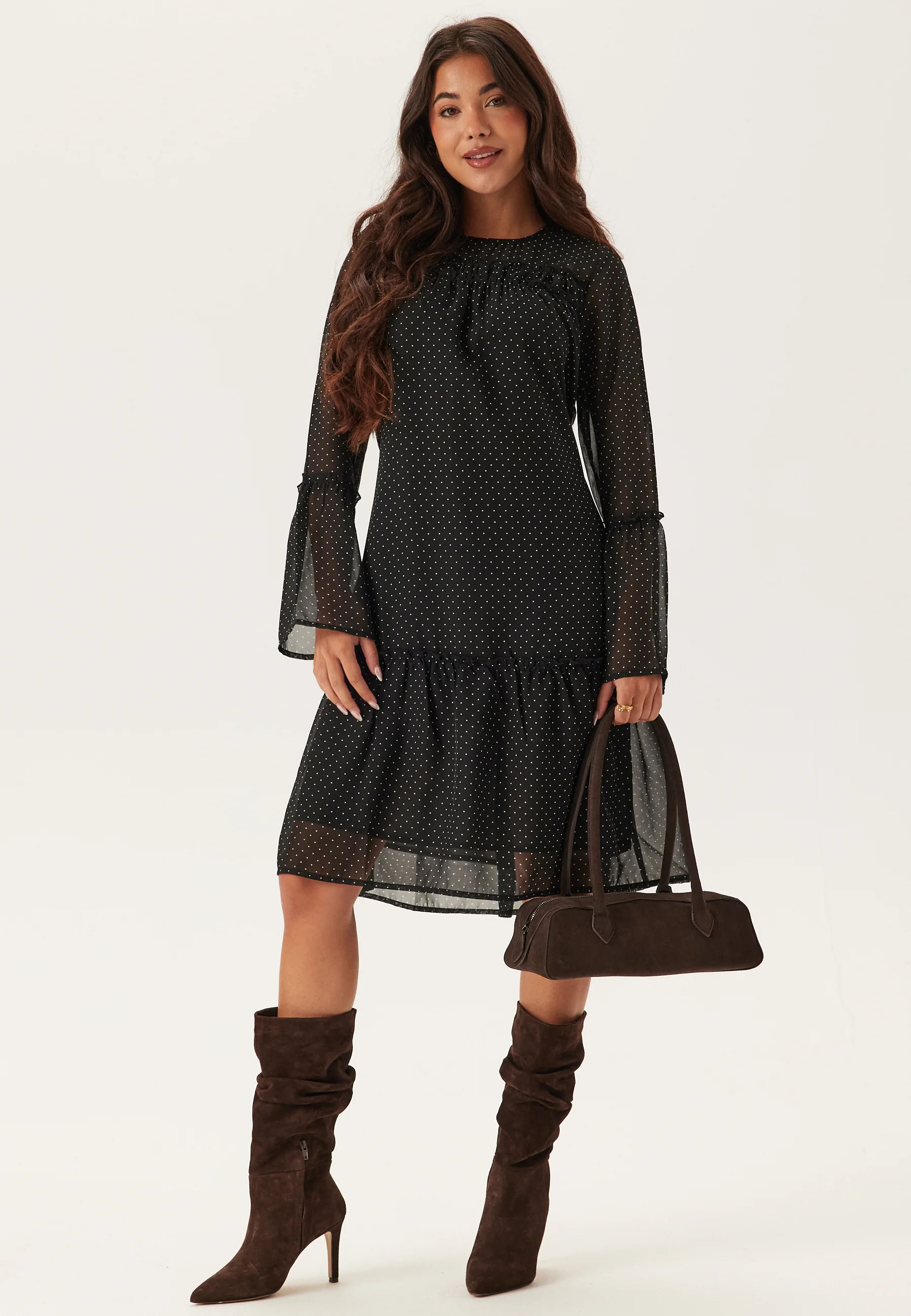 Flounce Sleeve Dress - Image 2
