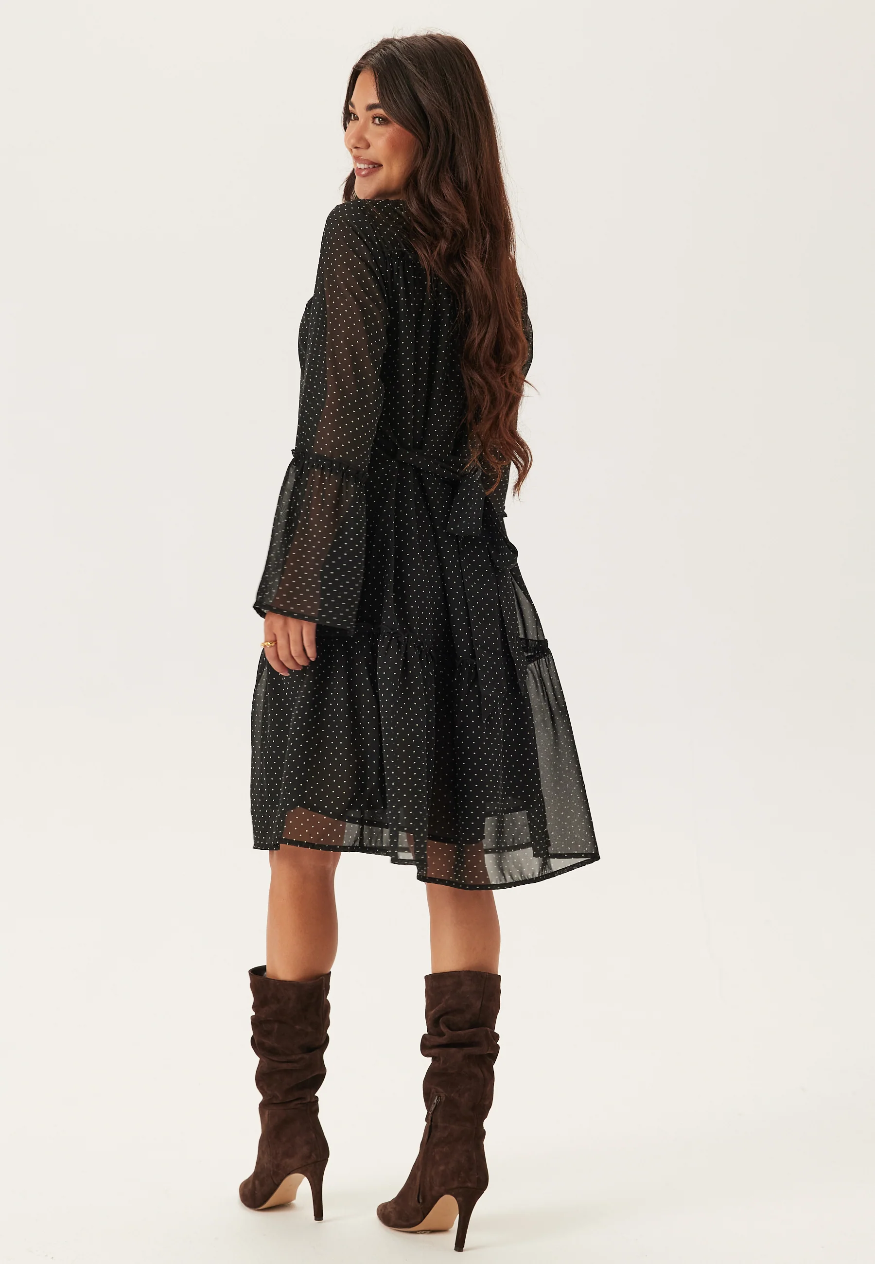 Flounce Sleeve Dress - Image 3