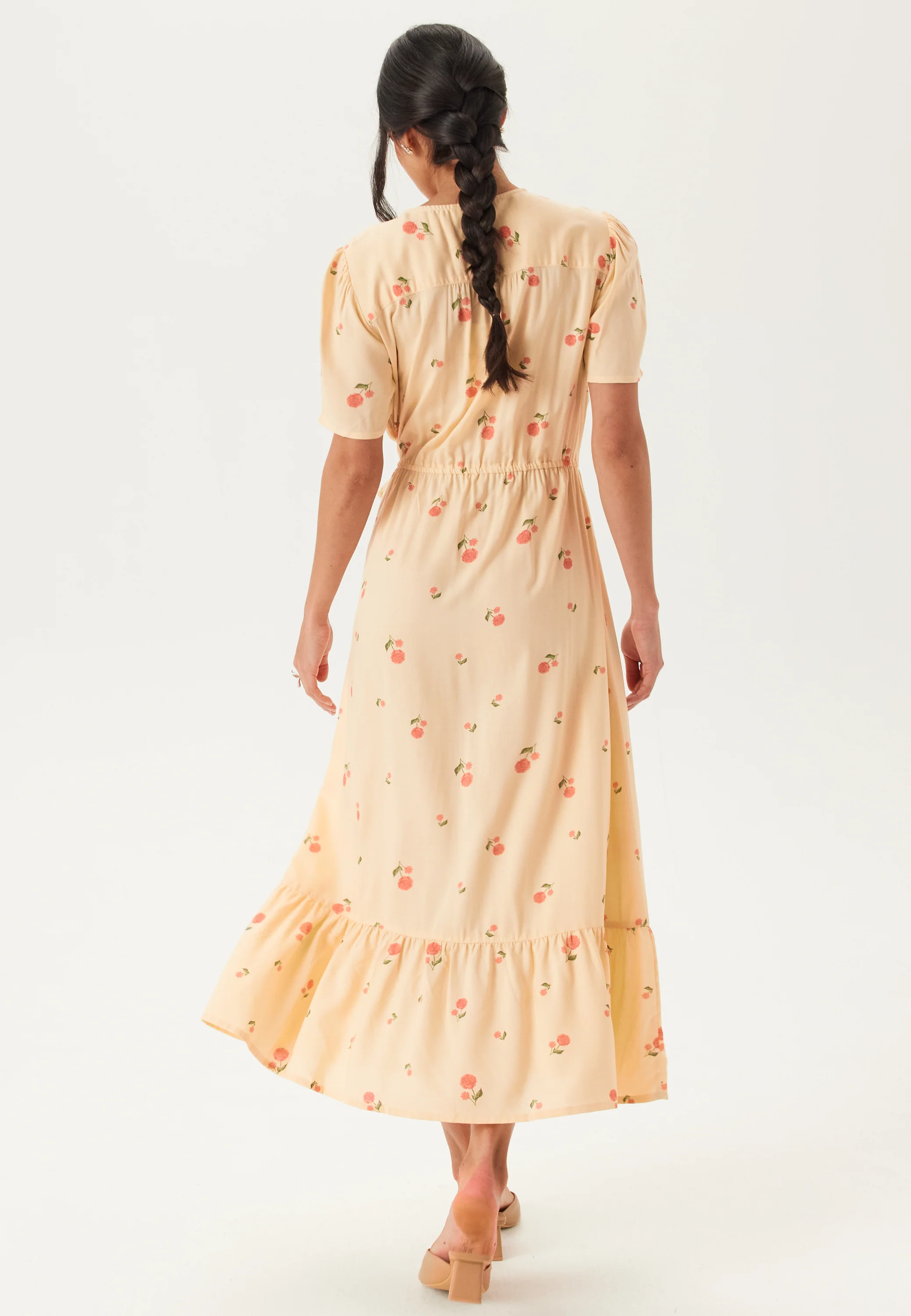 Flounce Viscose Wrap Dress - Image 2