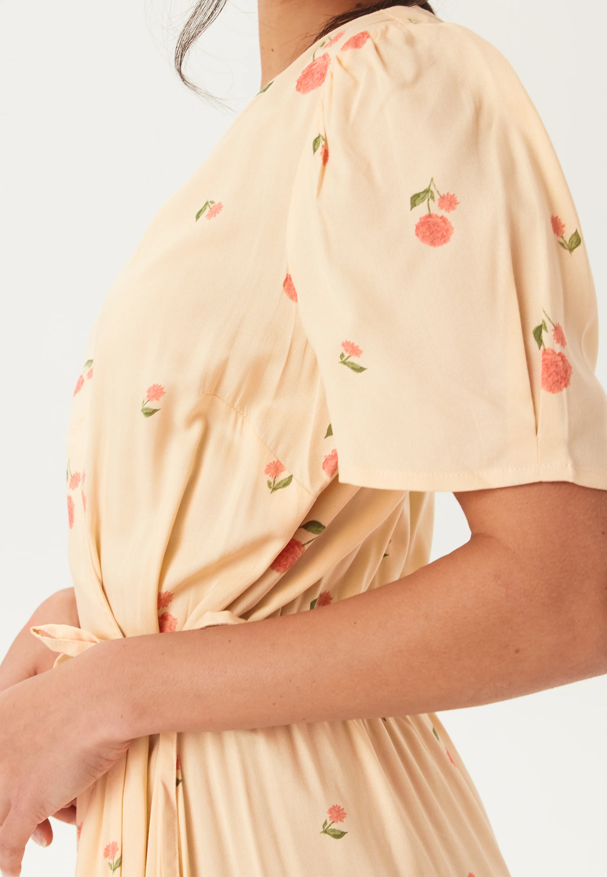 Flounce Viscose Wrap Dress - Image 4