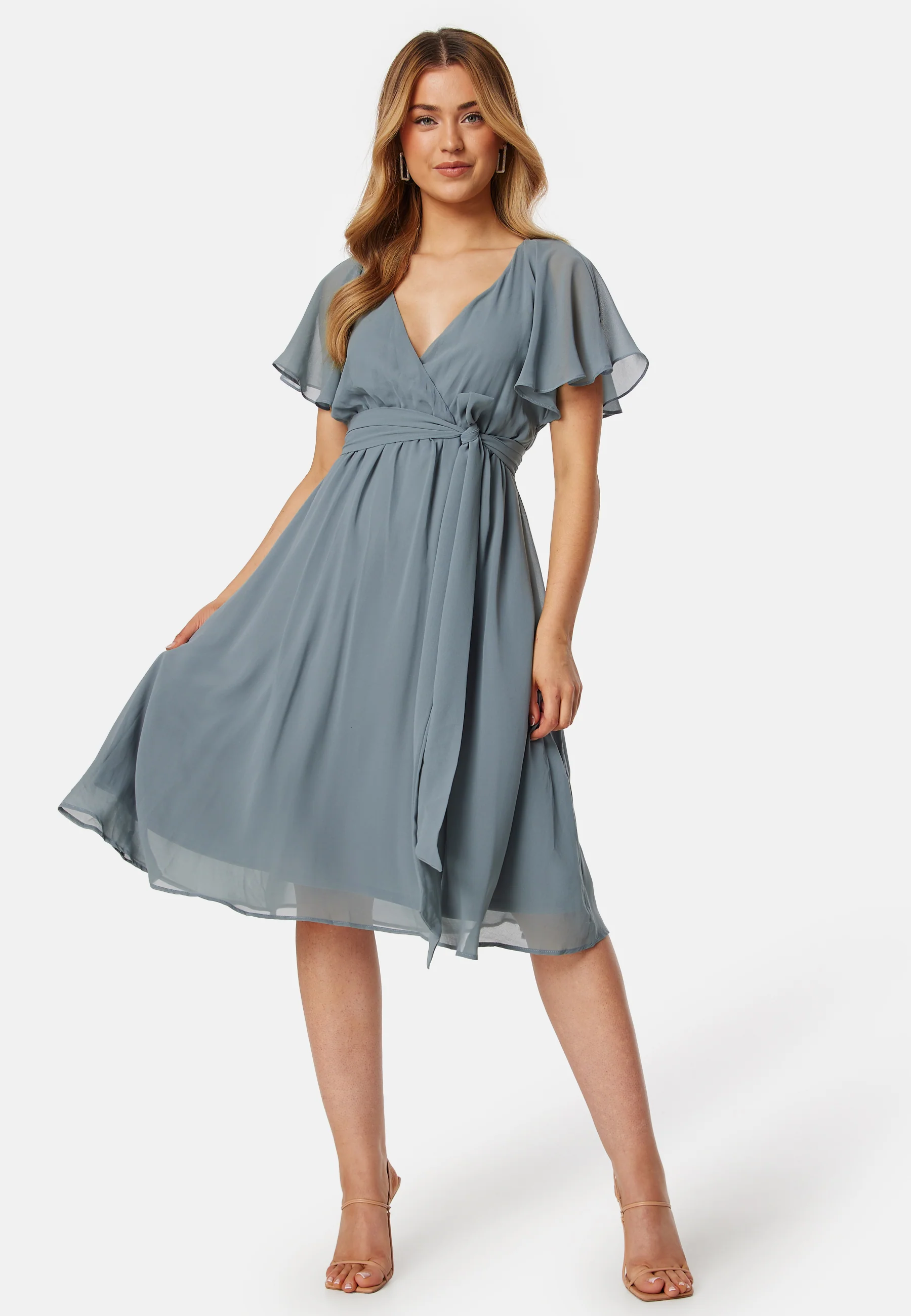 Flutter Chiffon Midi Dress - Image 3