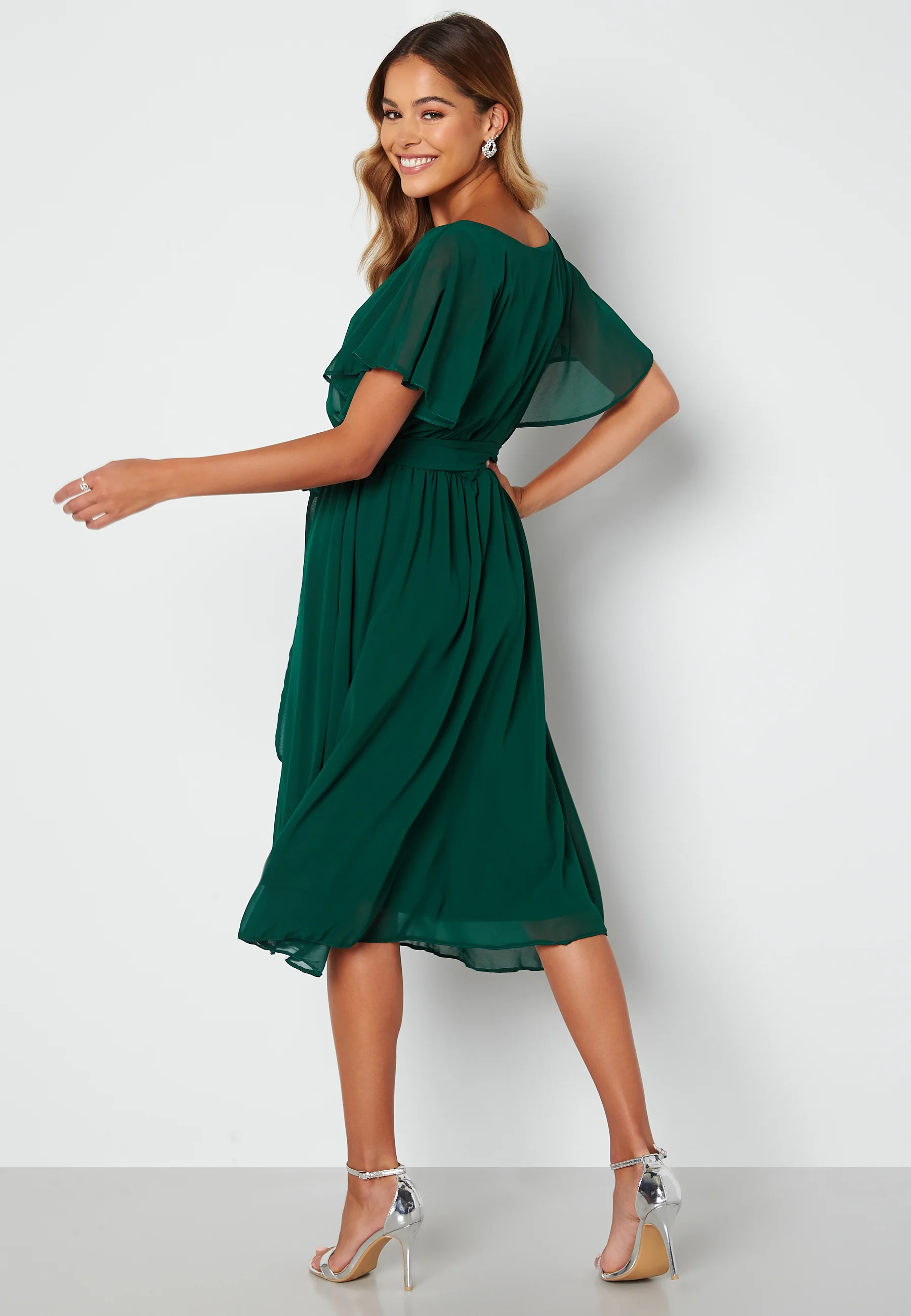 Flutter Chiffon Midi Dress - Image 3