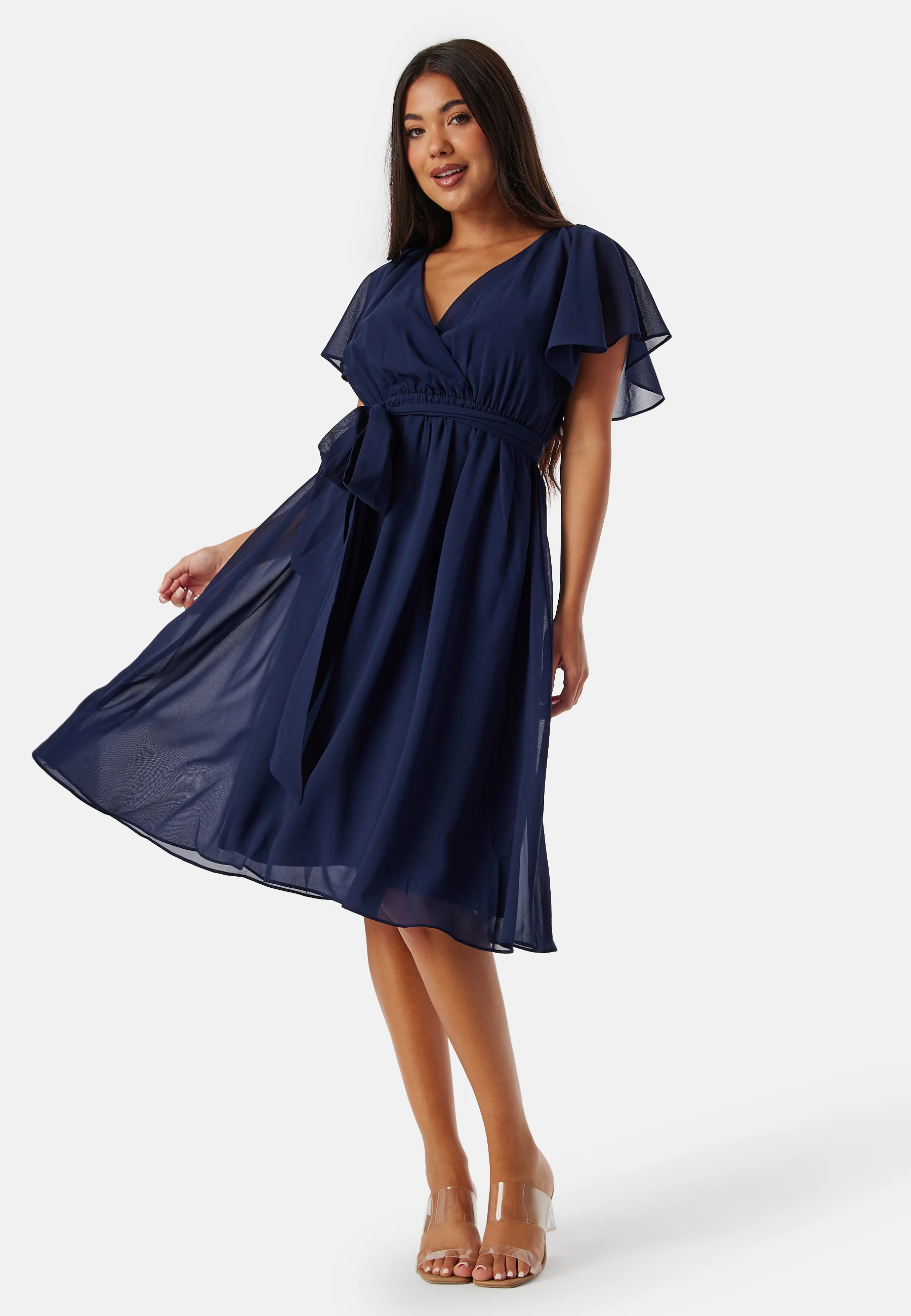 Flutter Chiffon Midi Dress - Image 3