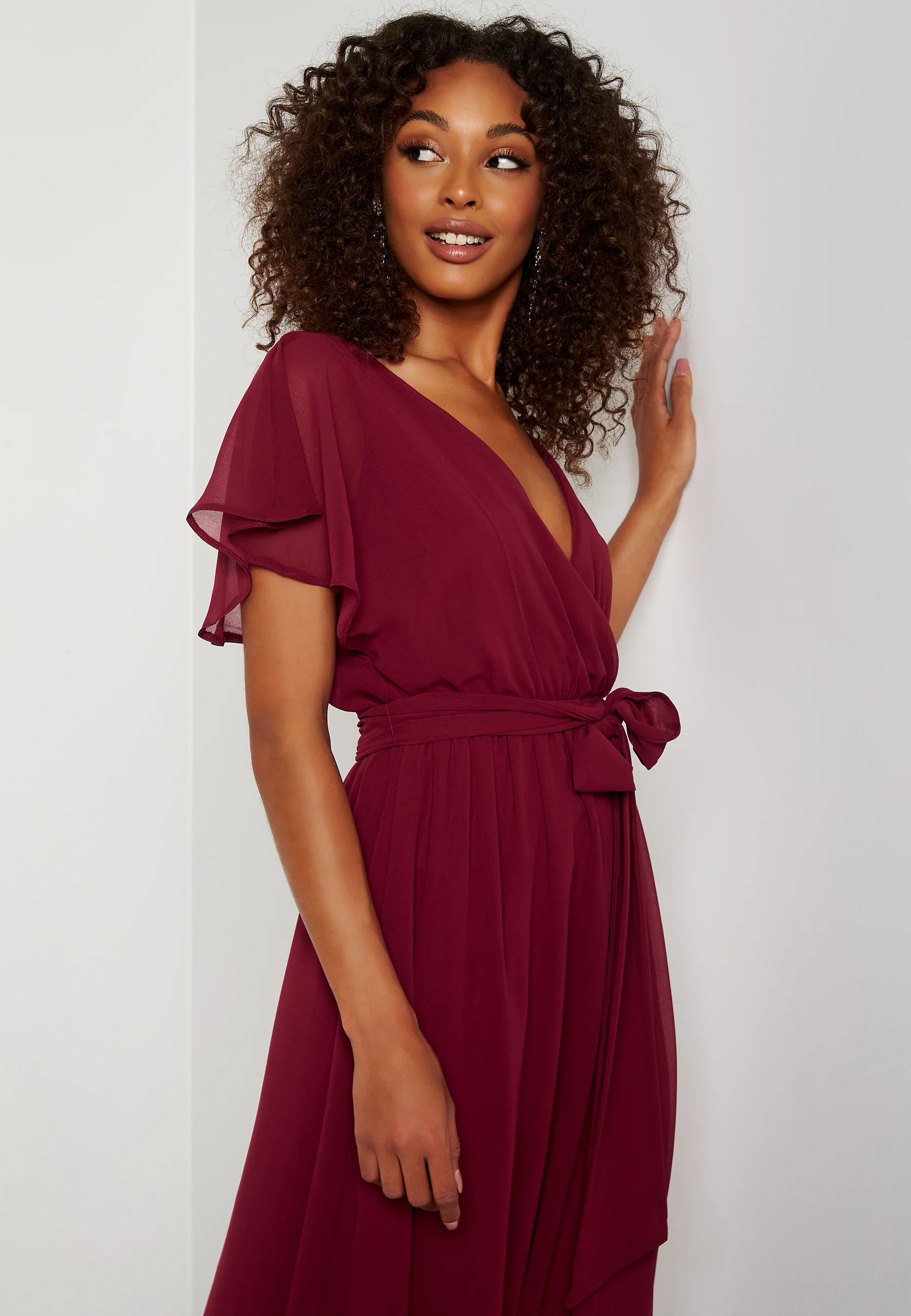 Flutter Chiffon Midi Dress - Image 5